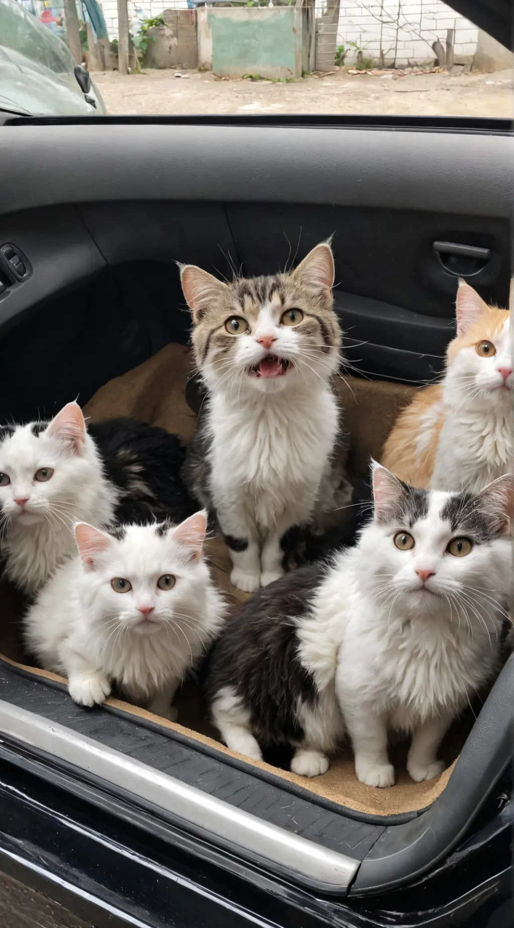 ai character: ✏ Stray cats 💧 background