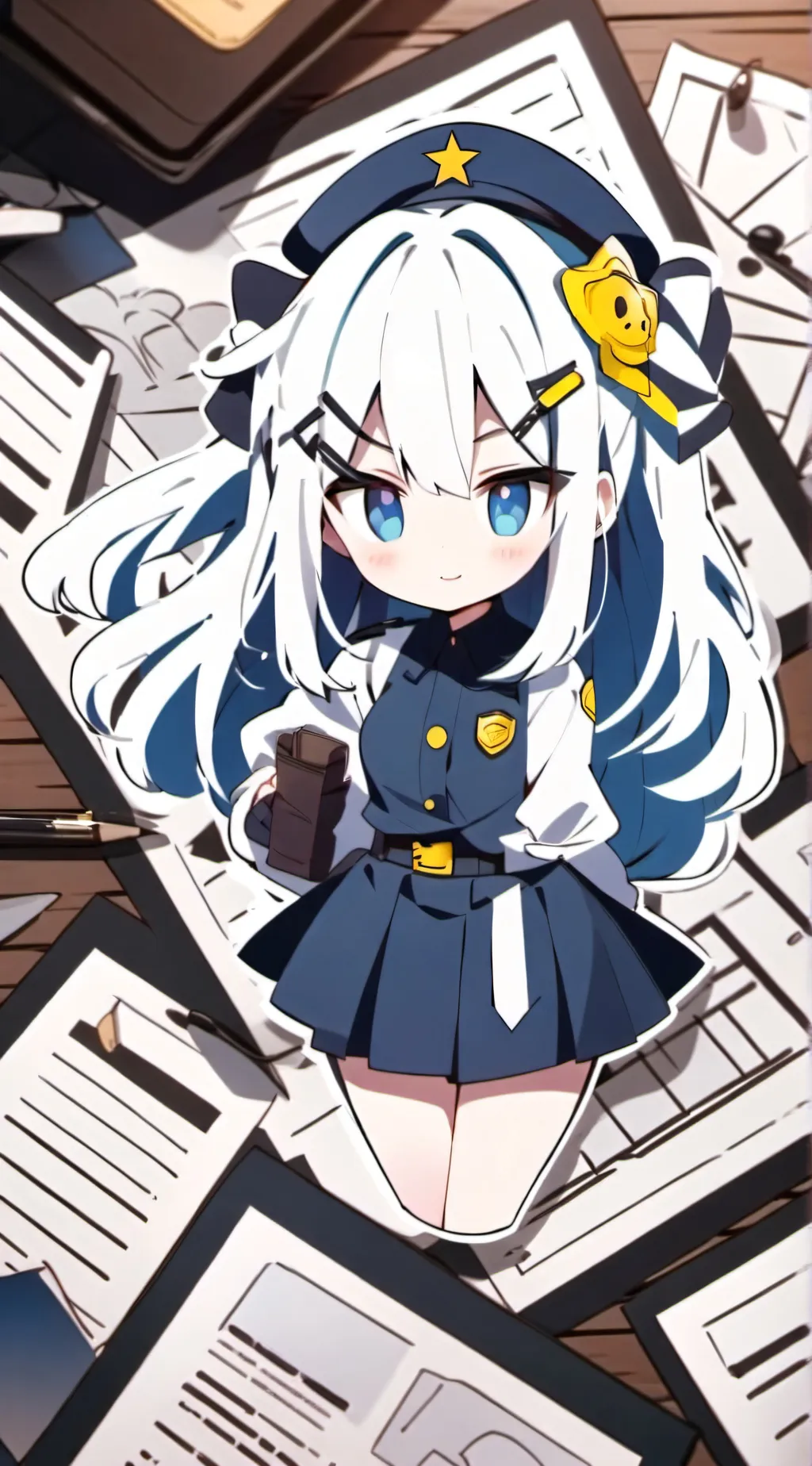 ai character: anime police background