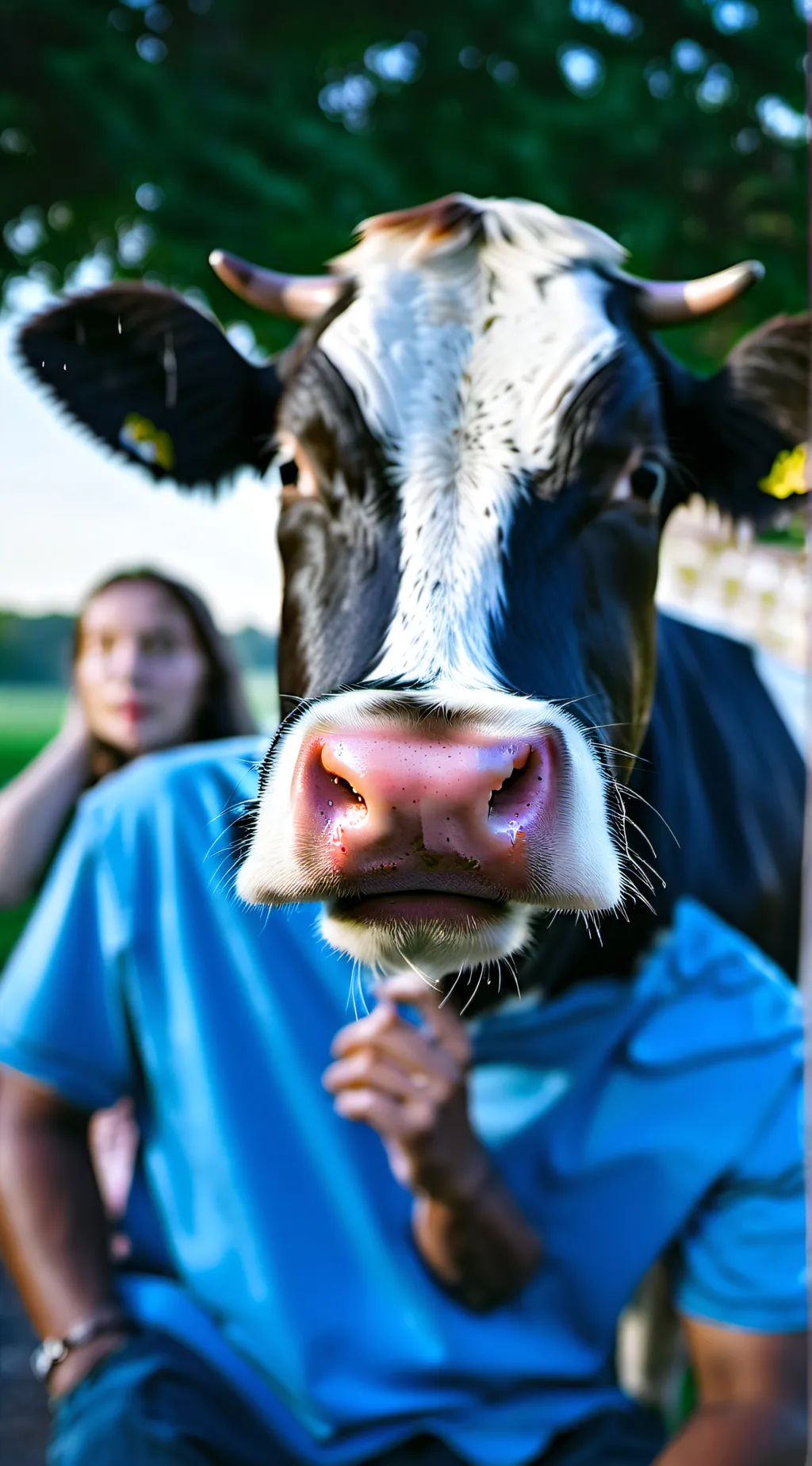 ai character: Sus Mewing Cow  background