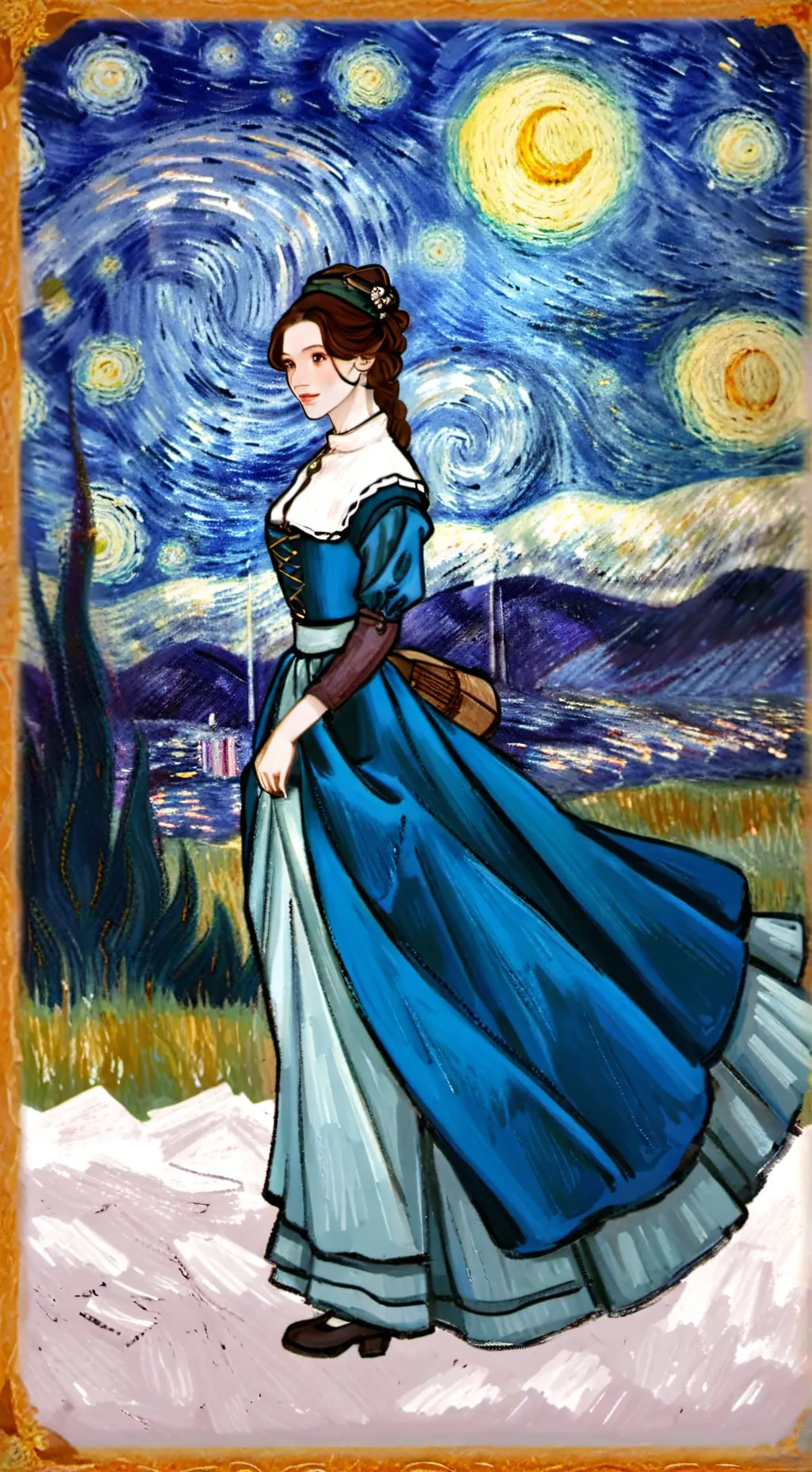 ai character: The land of dreams background