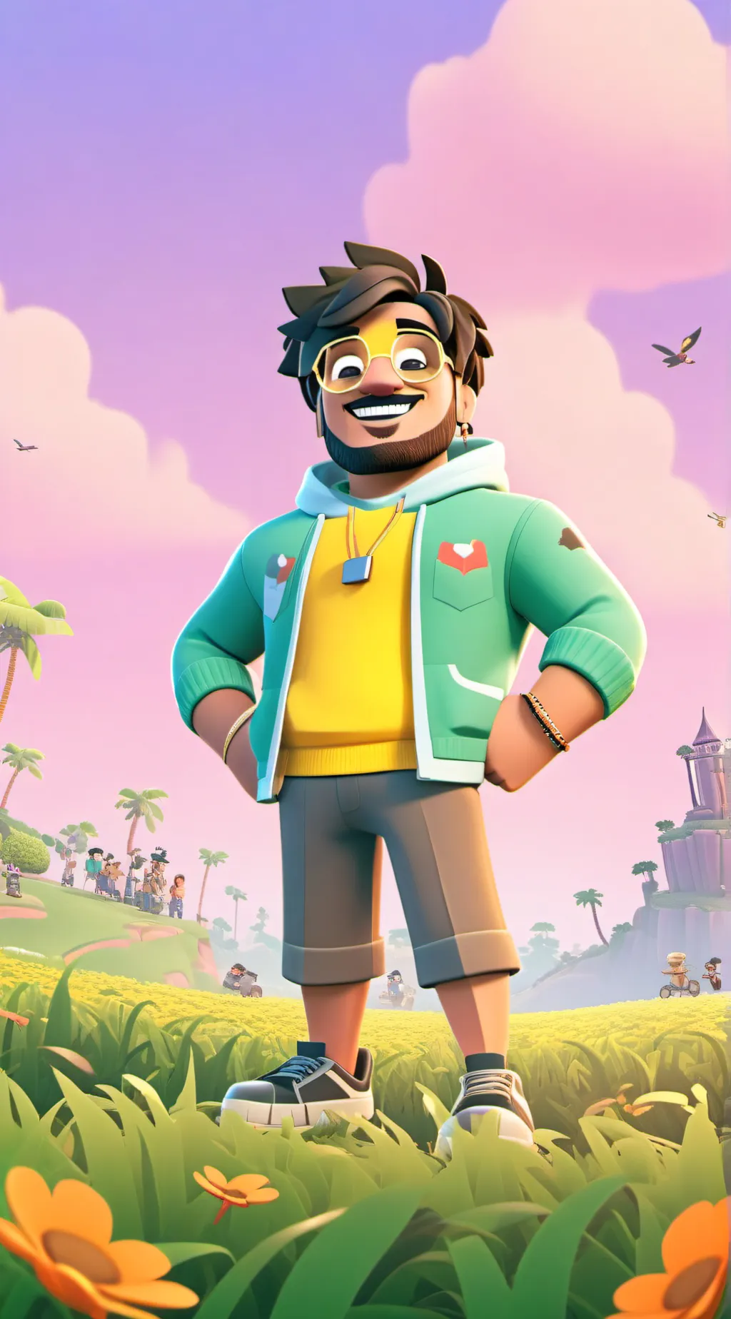 ai character: Man background