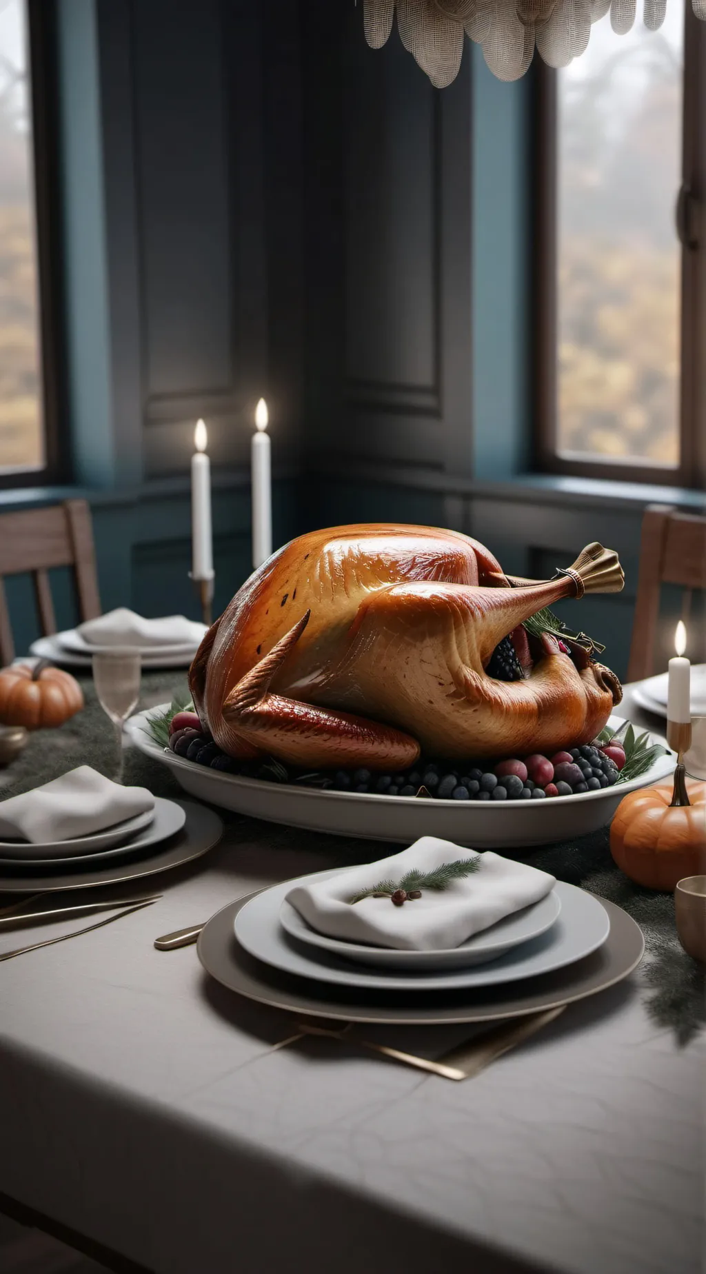 ai character: Thanksgiving background