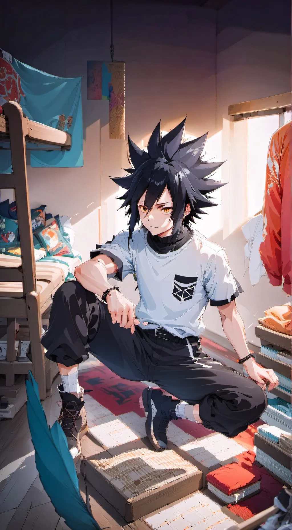 ai character: Giyu roommates  background