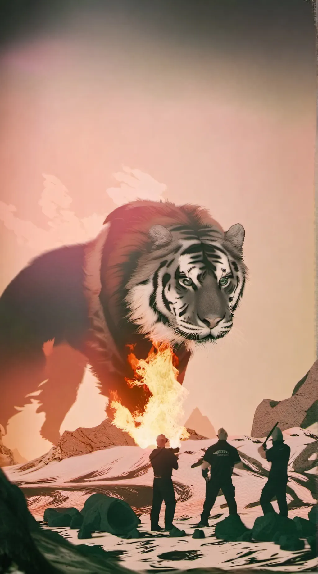 ai character: king of lions  background