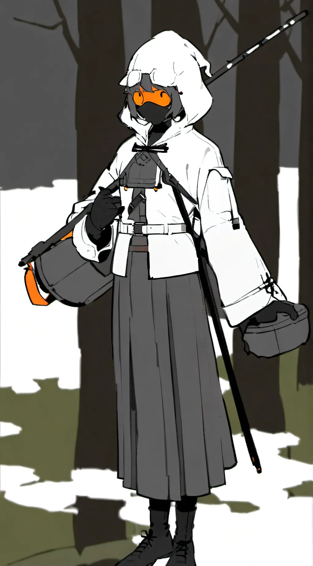 ai character: White (rose) background