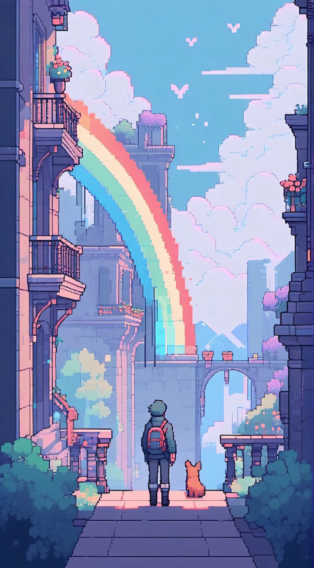 ai character: Rainbow siblings background