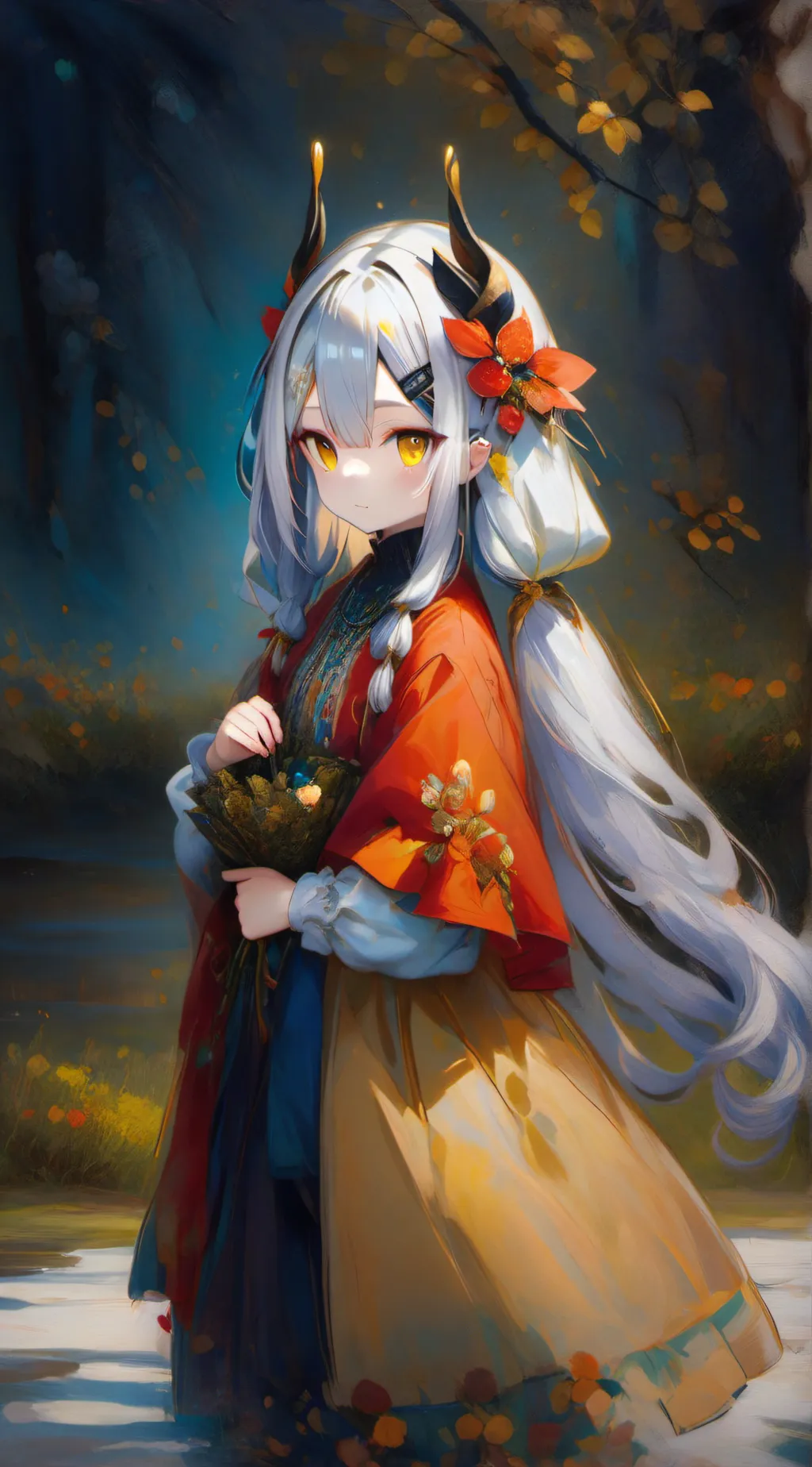 ai character: Autumn  background