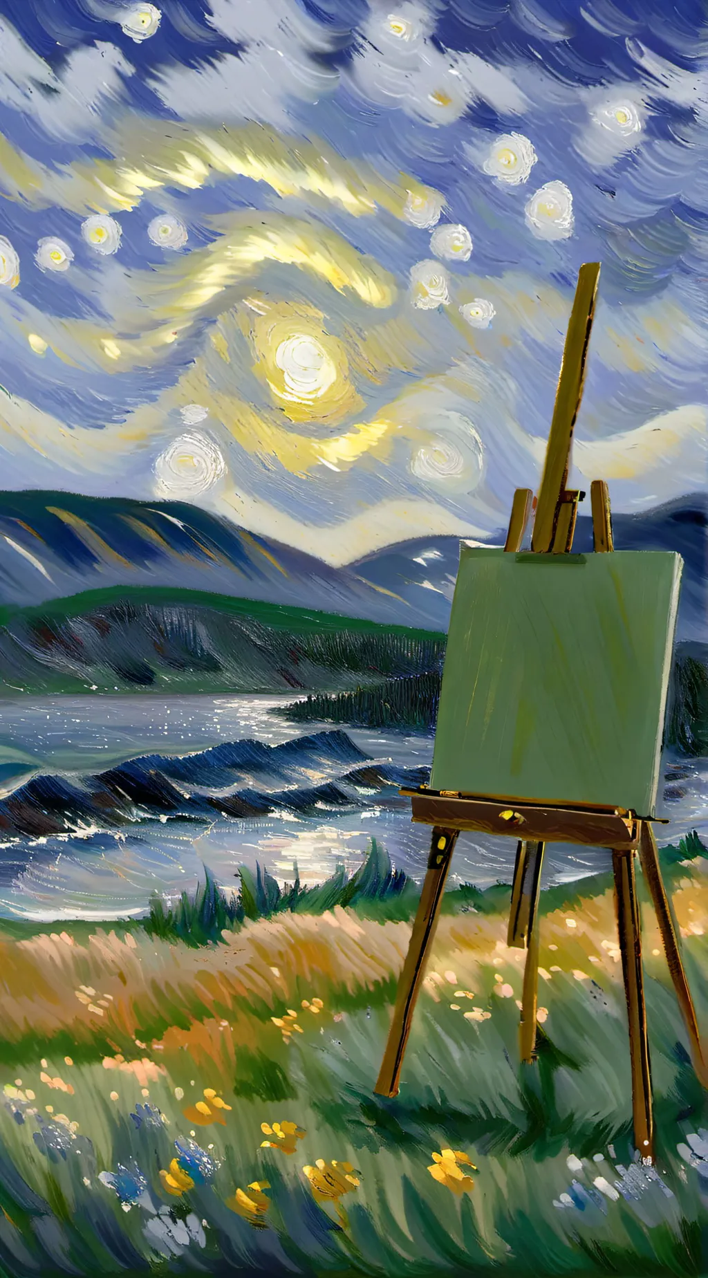 ai character: Painter background