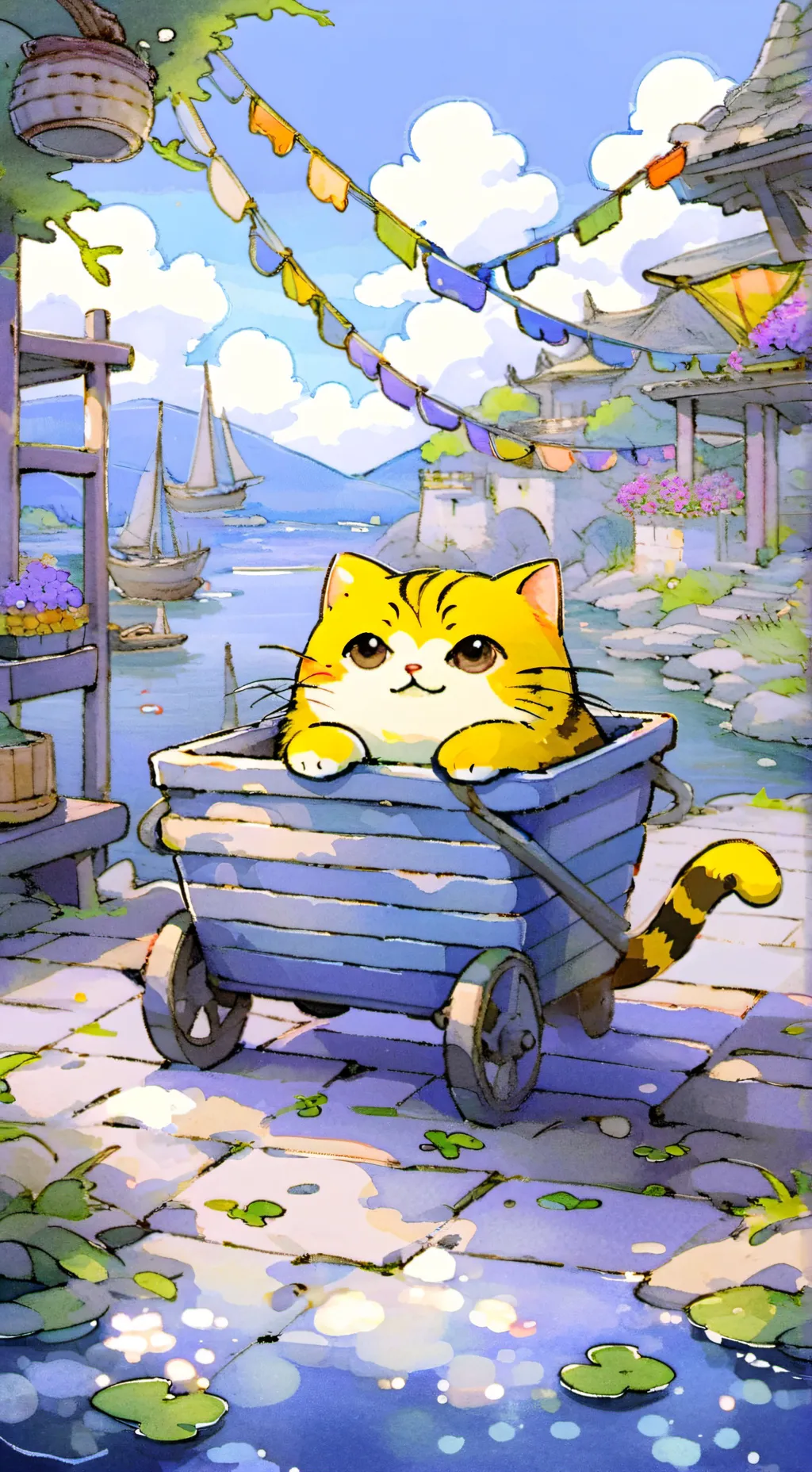 ai character: mango background