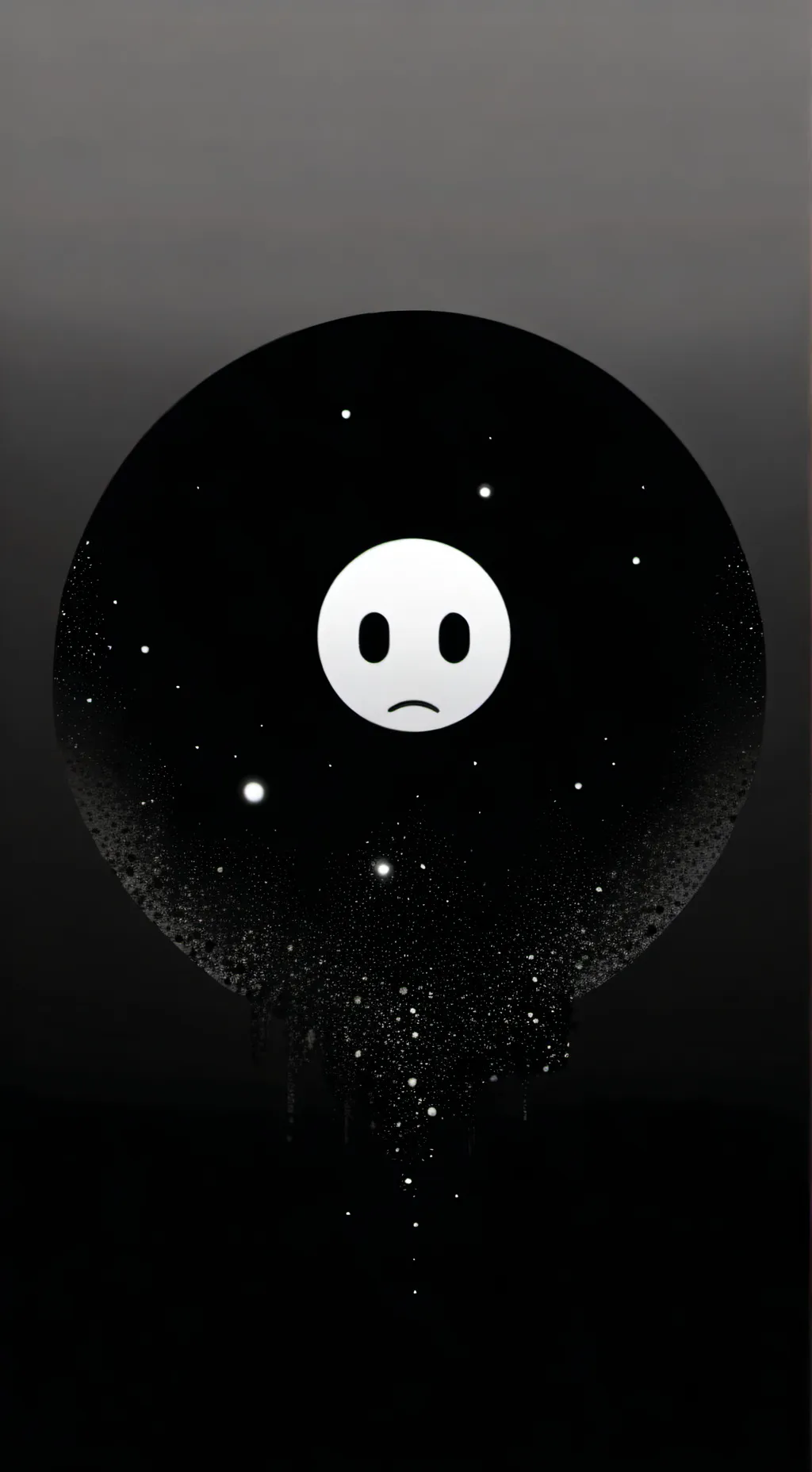 ai character: sad emoji background