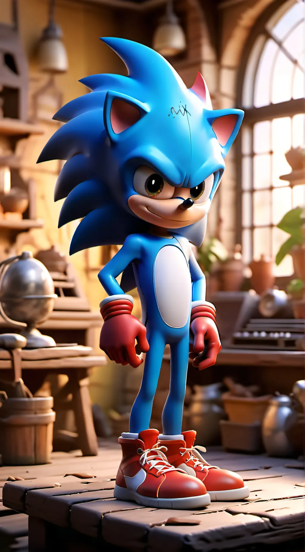 ai character: Sonic the Hedgehog background