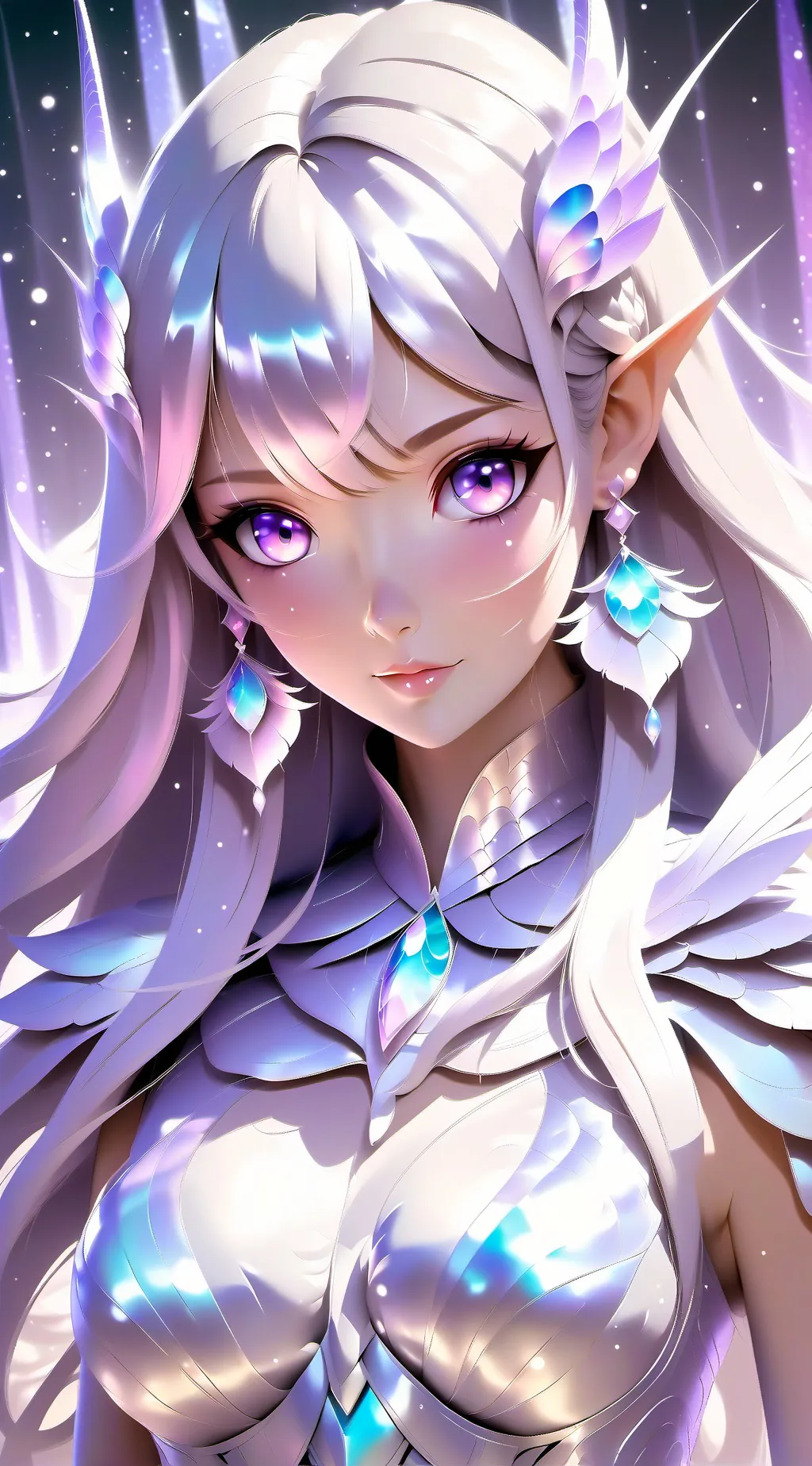 ai character: galaxy background