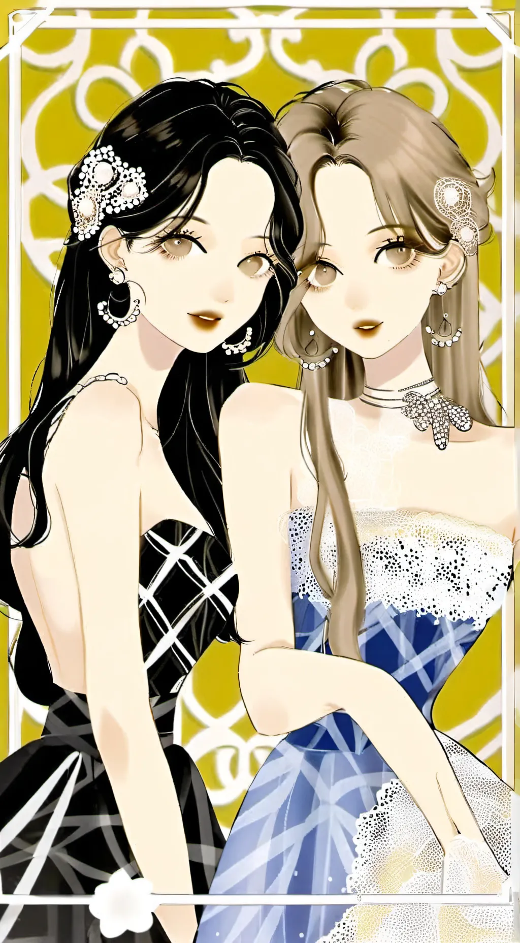 ai character: Anna and Beth  background