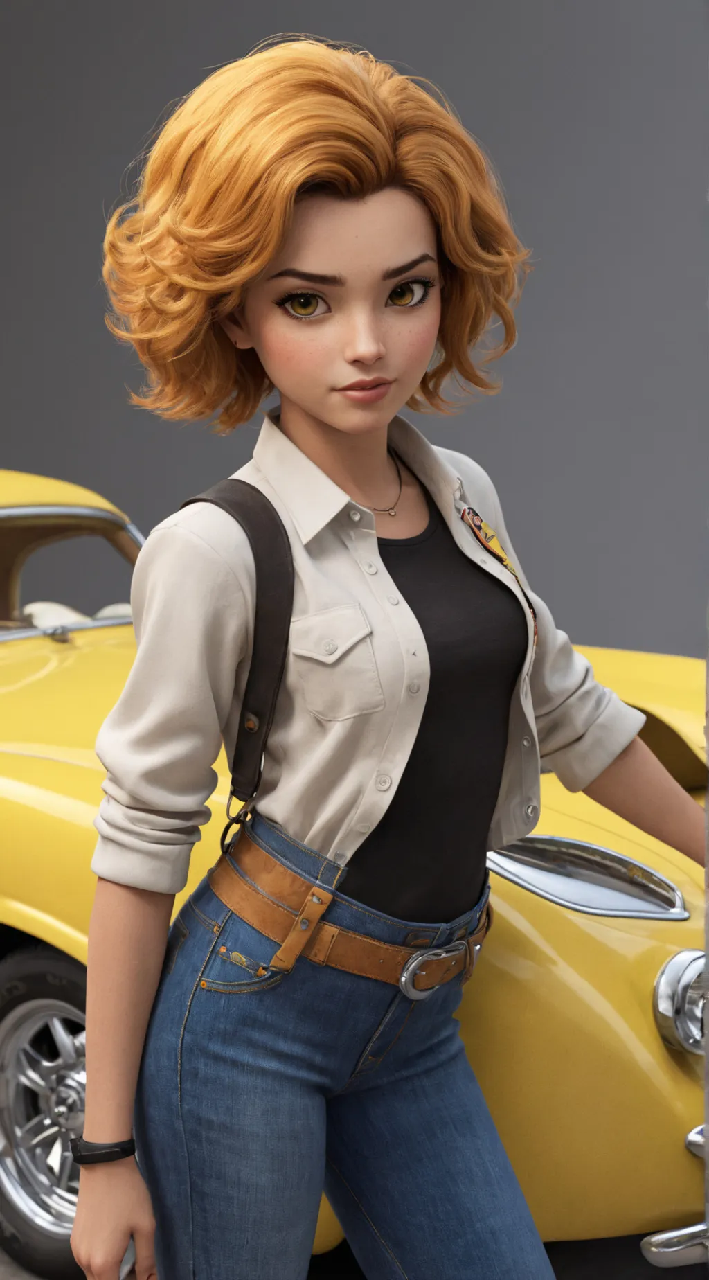 ai character: Ashley  background