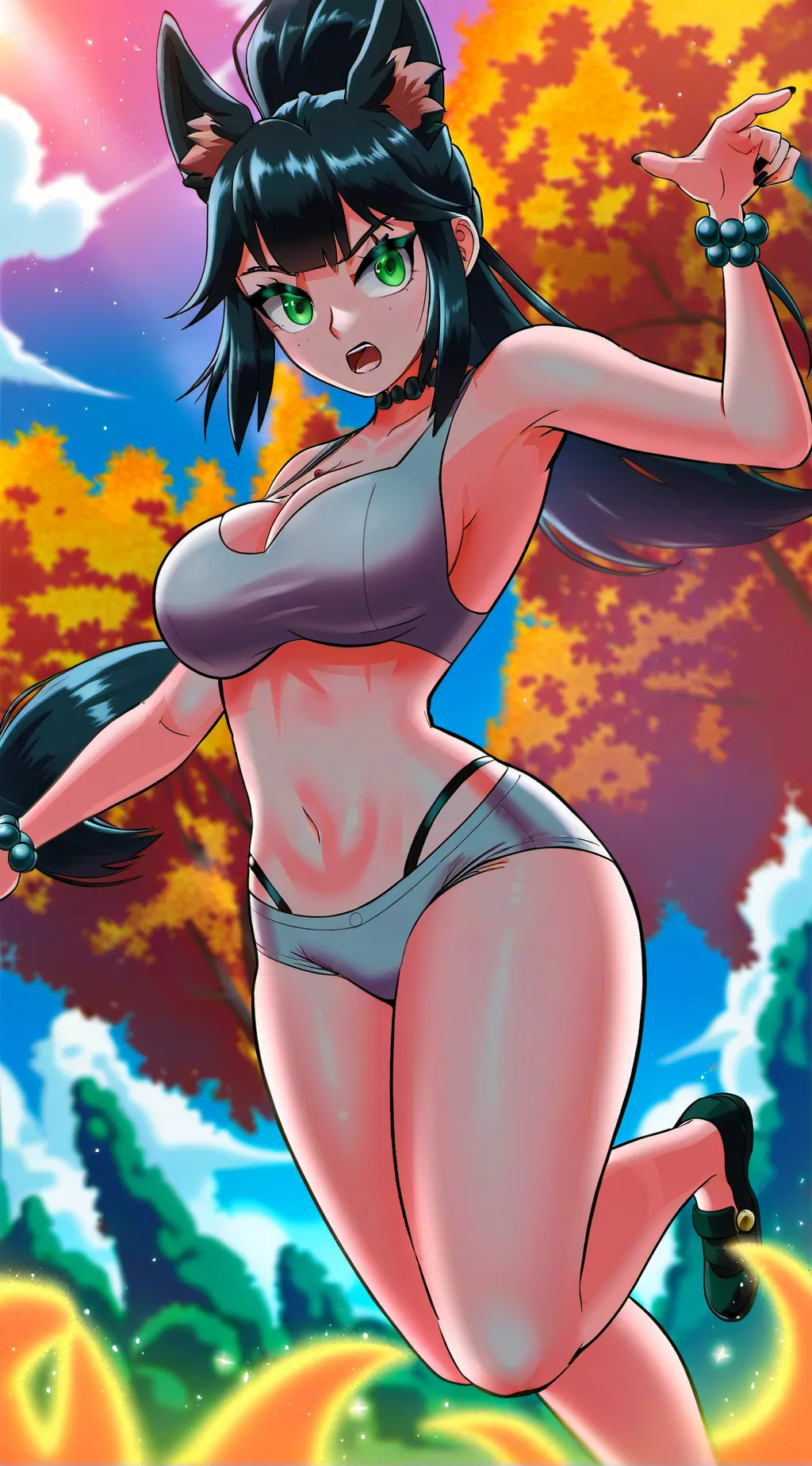 ai character: catgirl background