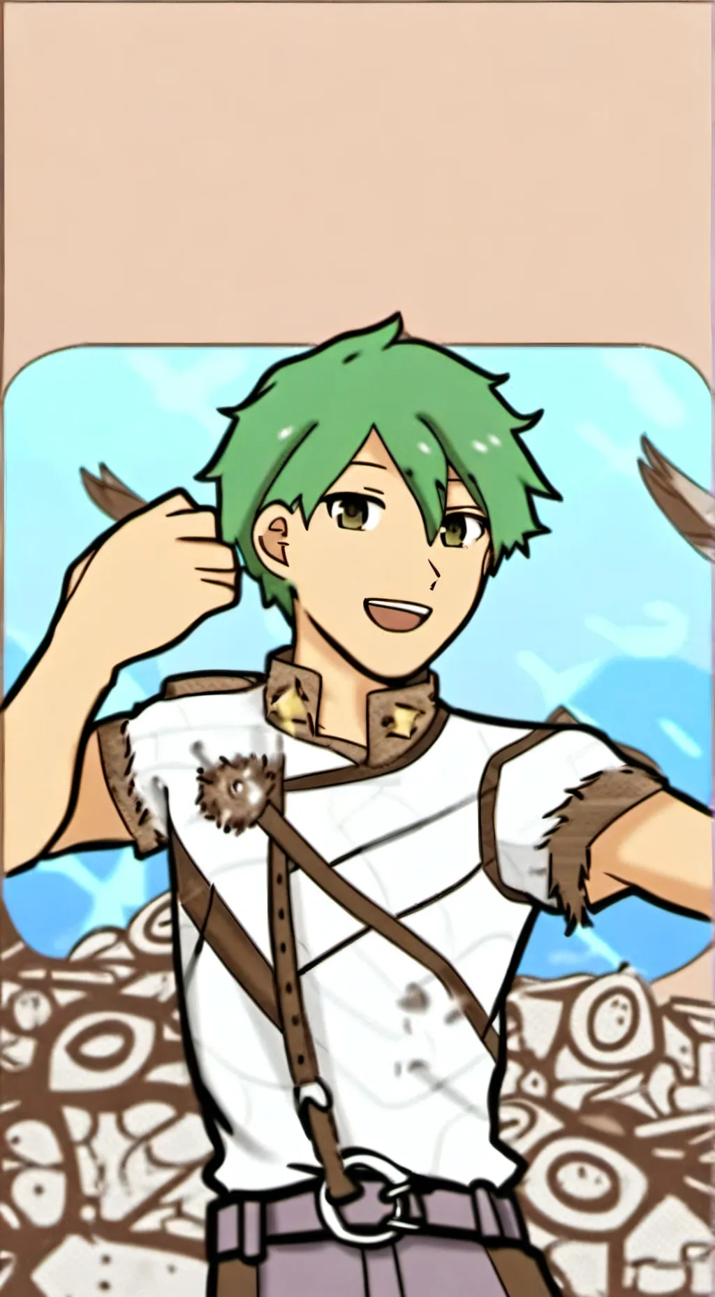 ai character: DanPlan 💚💜🤍 background