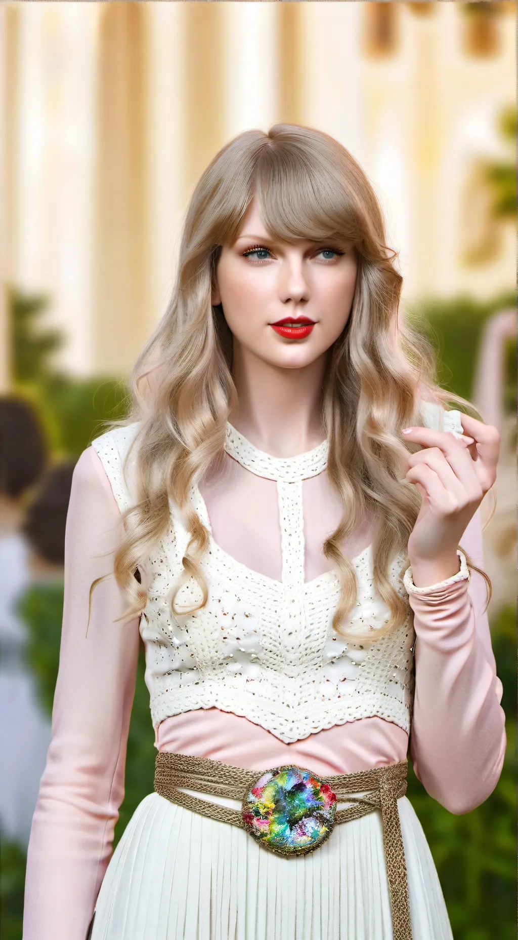 ai character: Taylor swift  background