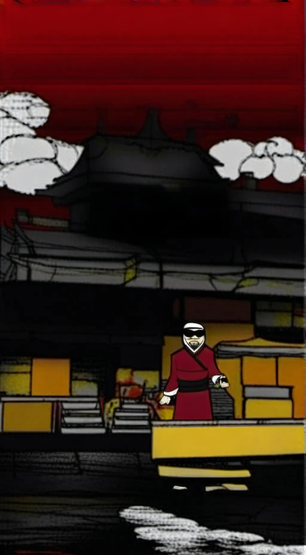 ai character: RoBlOxIaN dAwN background