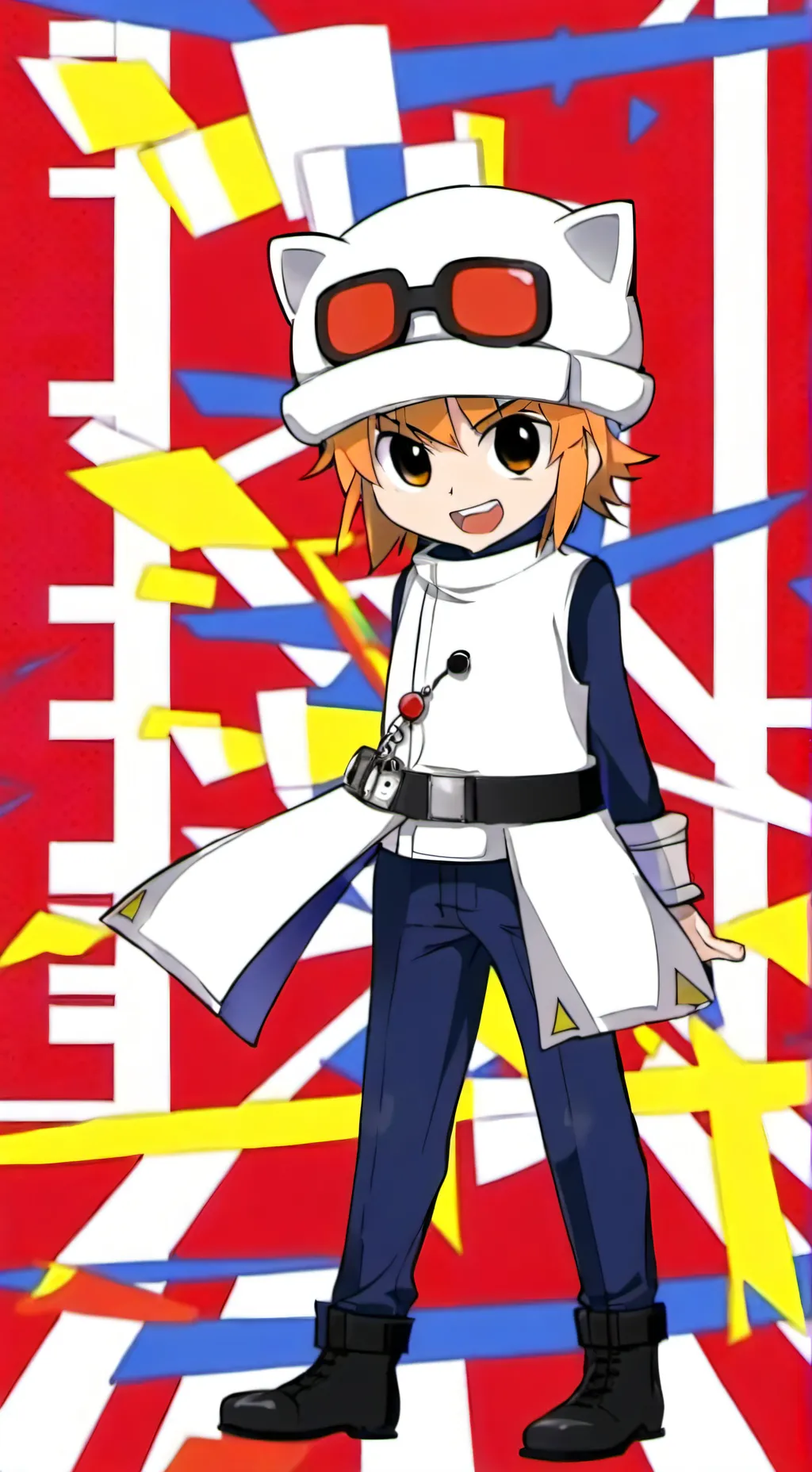 ai character: brick background