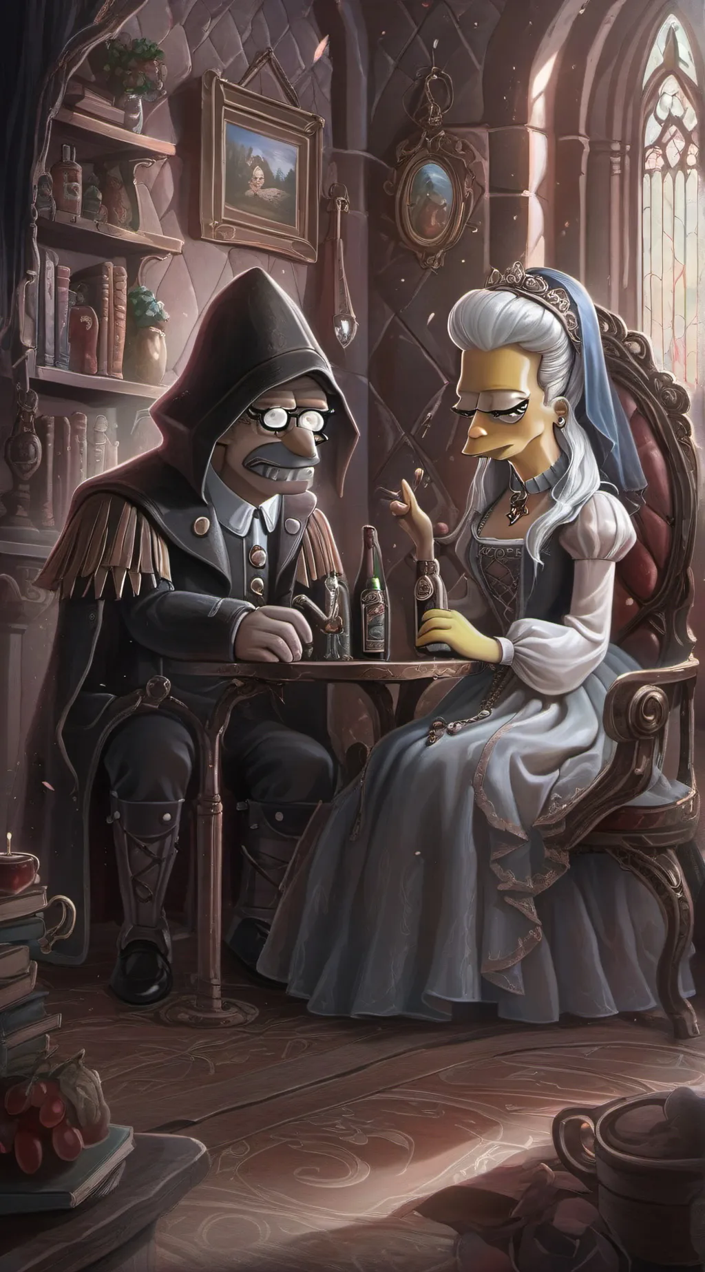 ai character: The simpsons background