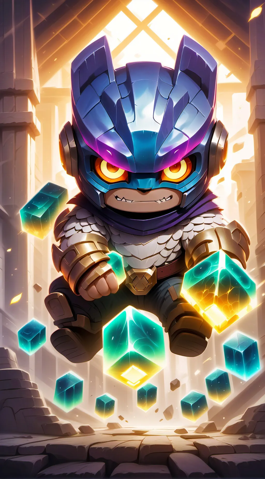 ai character: anime battle background