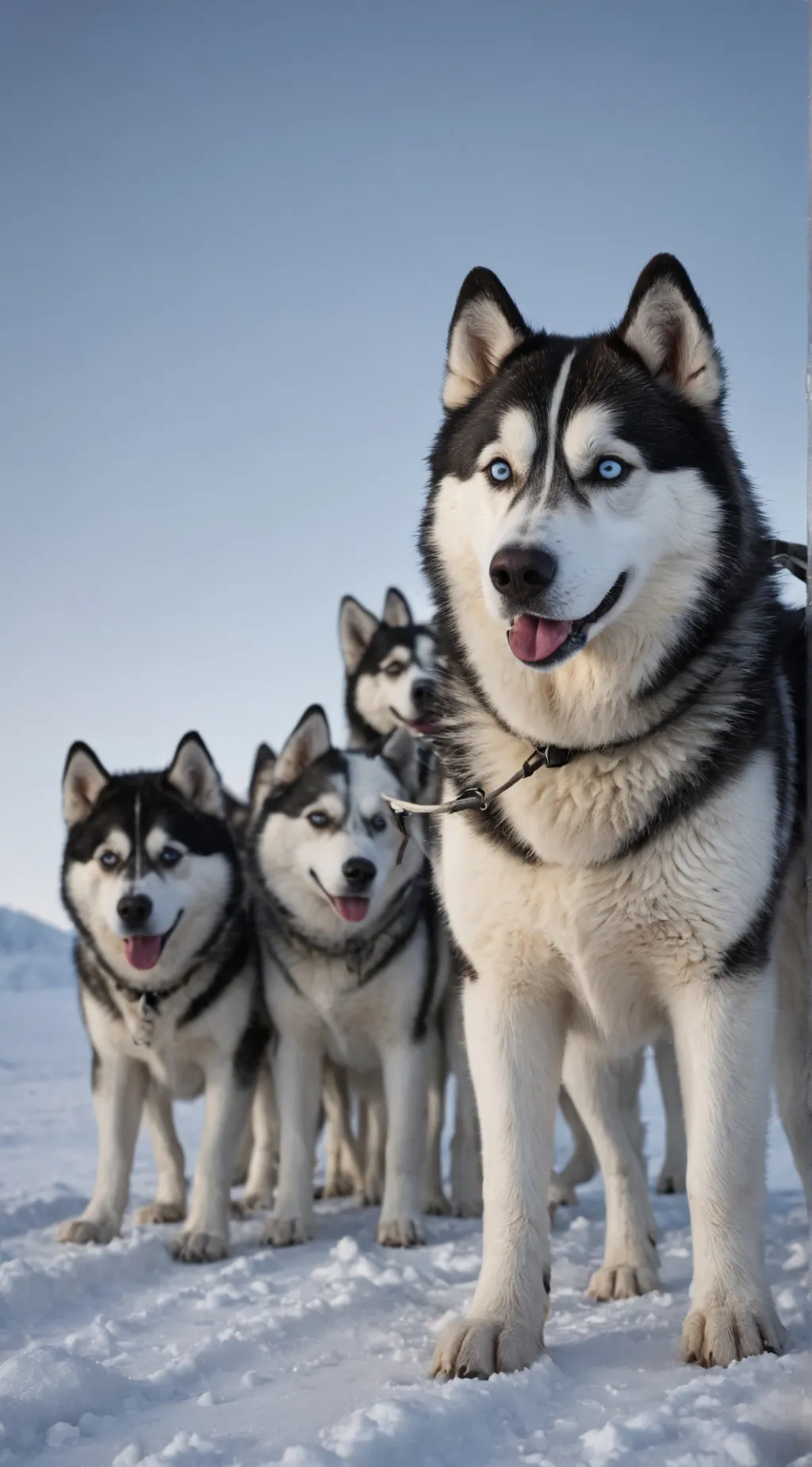 ai character: The sled dogs  background