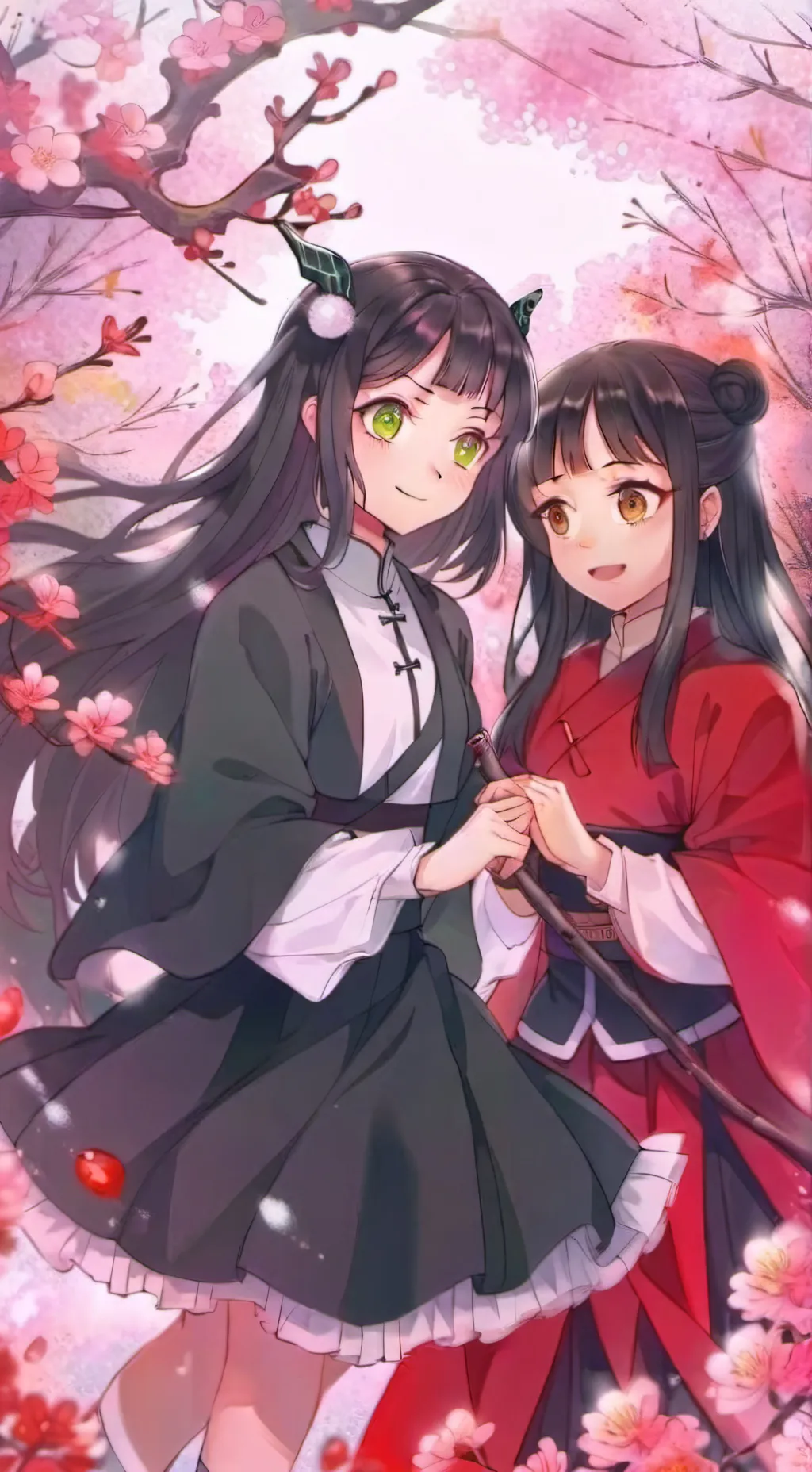 ai character: shinobu and mitsur background