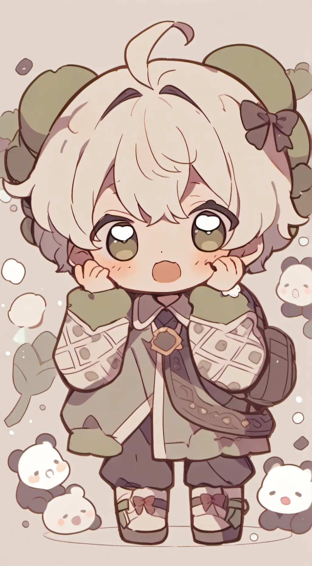 ai character: Bubble background