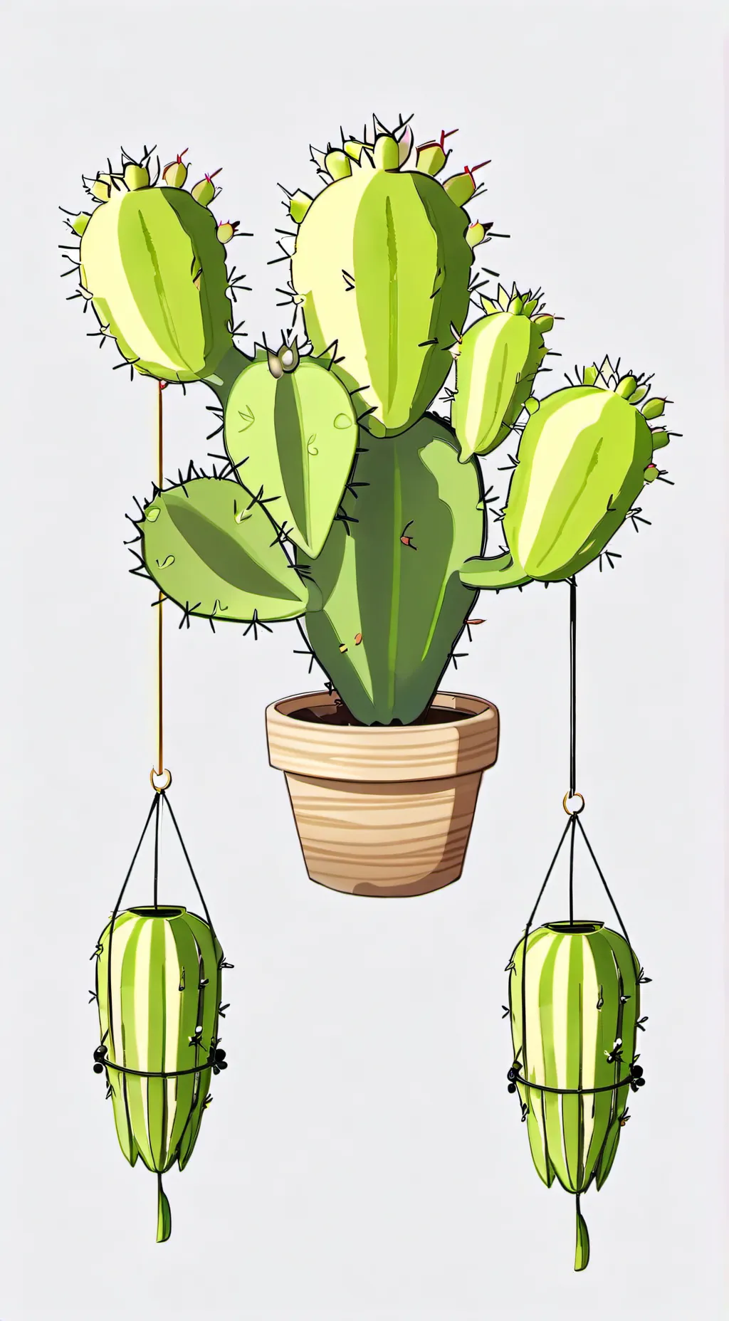 ai character: Cactus background