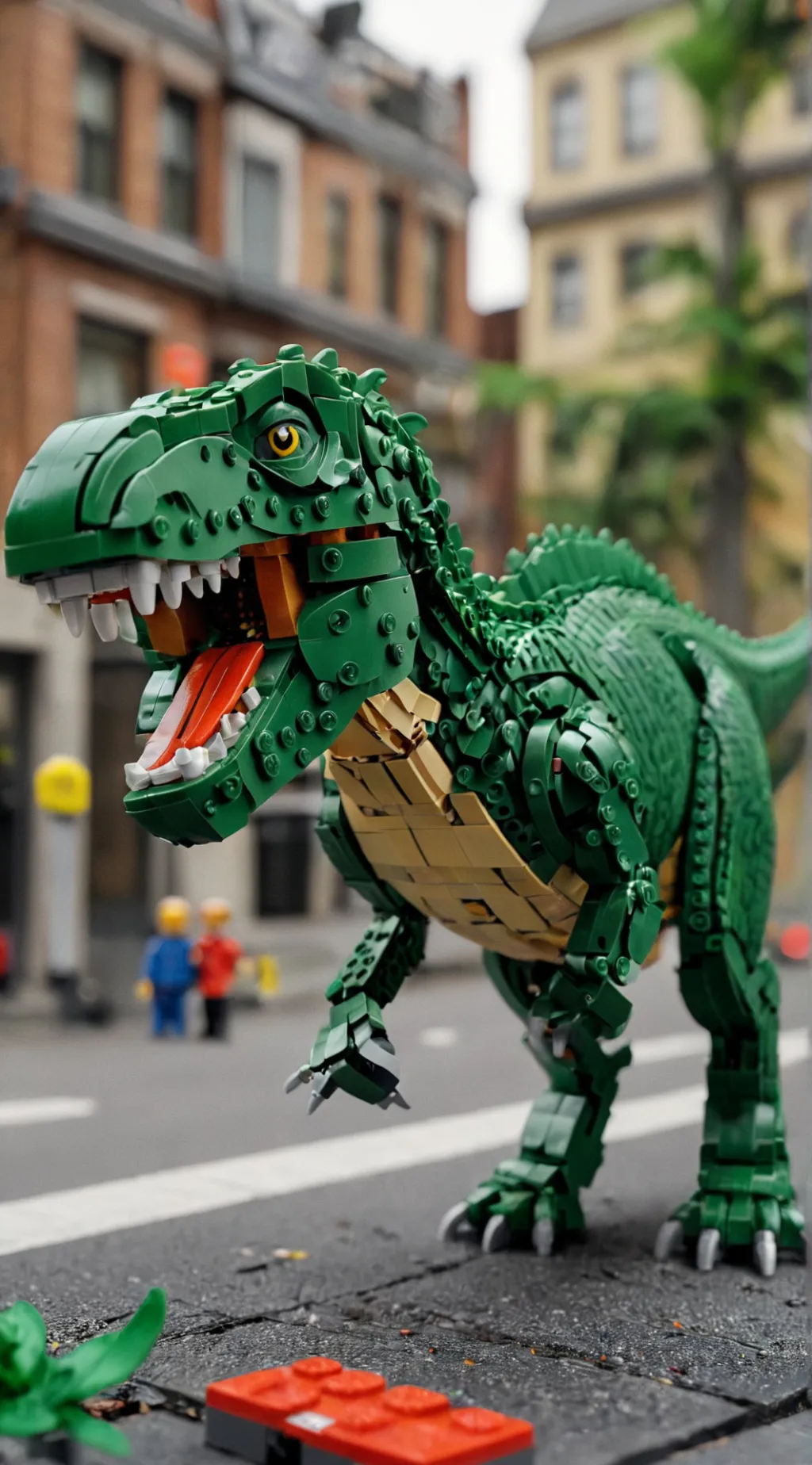 ai character: lego t rex background