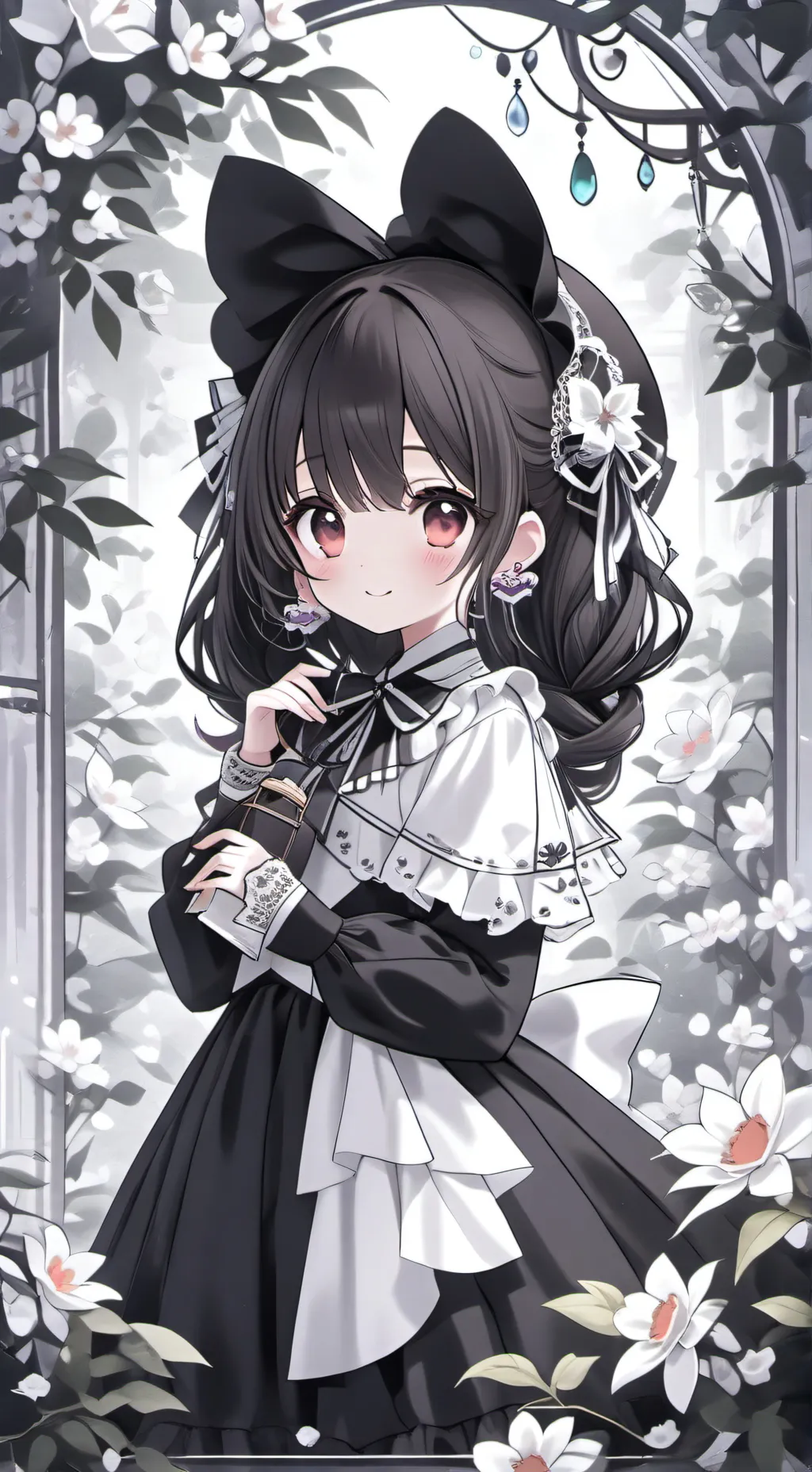 ai character: merlina y enid background