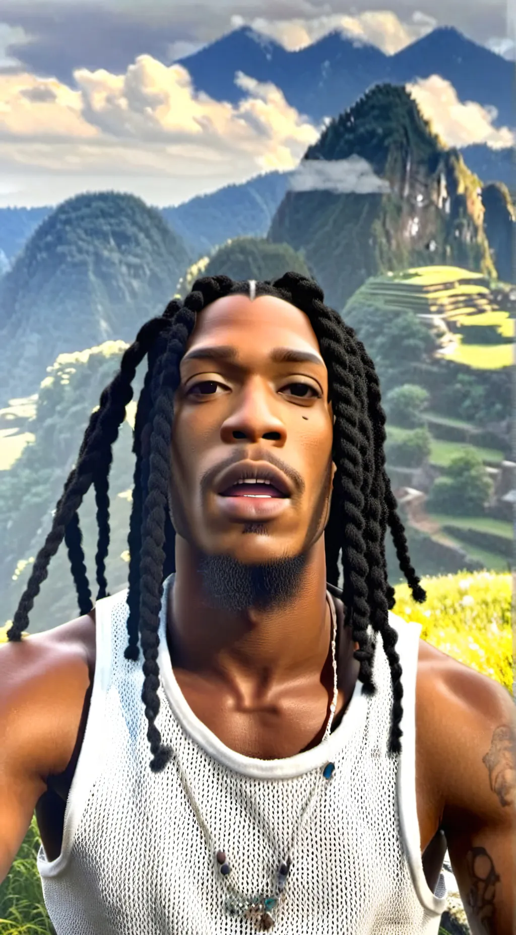 ai character: Tranvis skote background