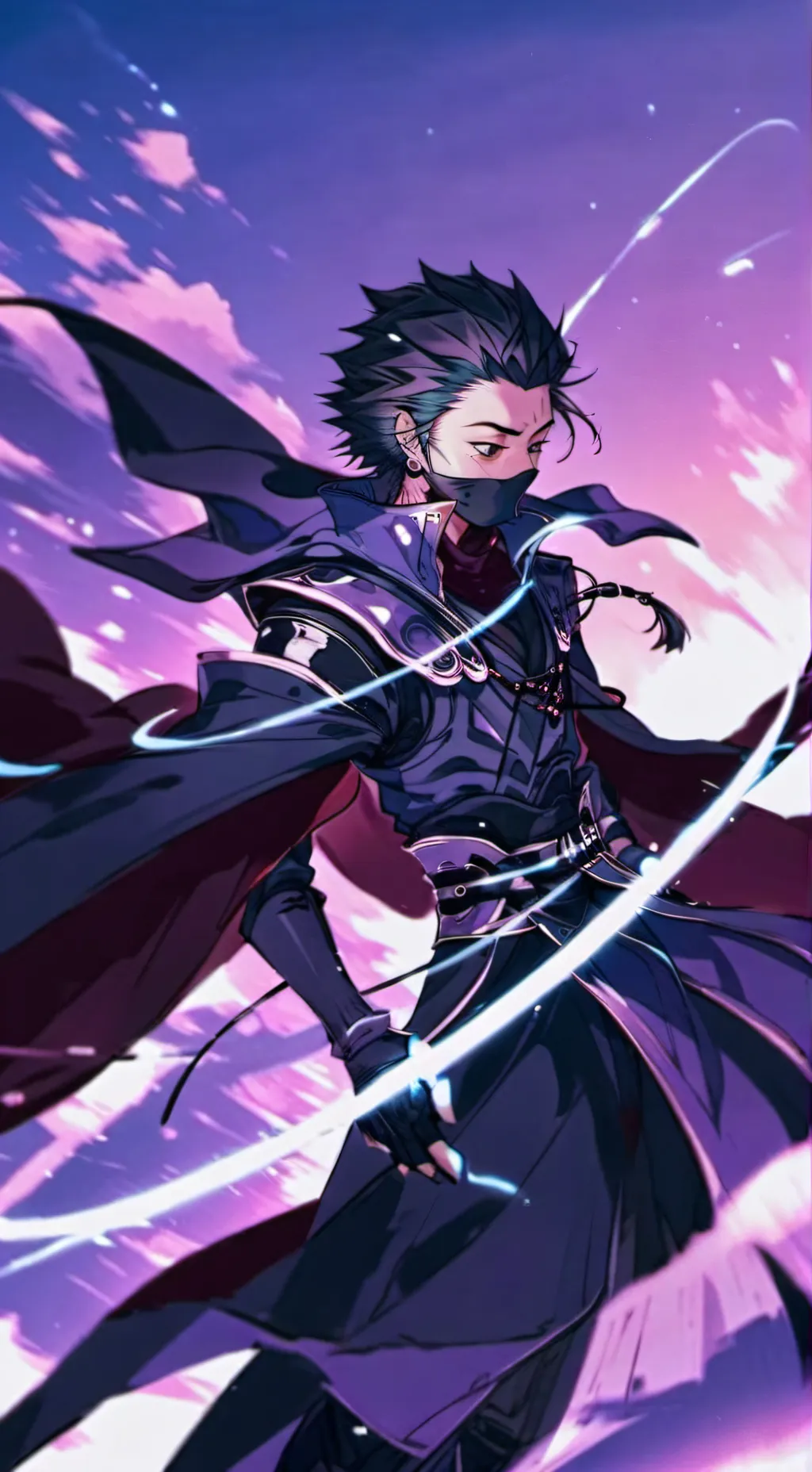 ai character: hitoshi shinsou💜💜💤 background