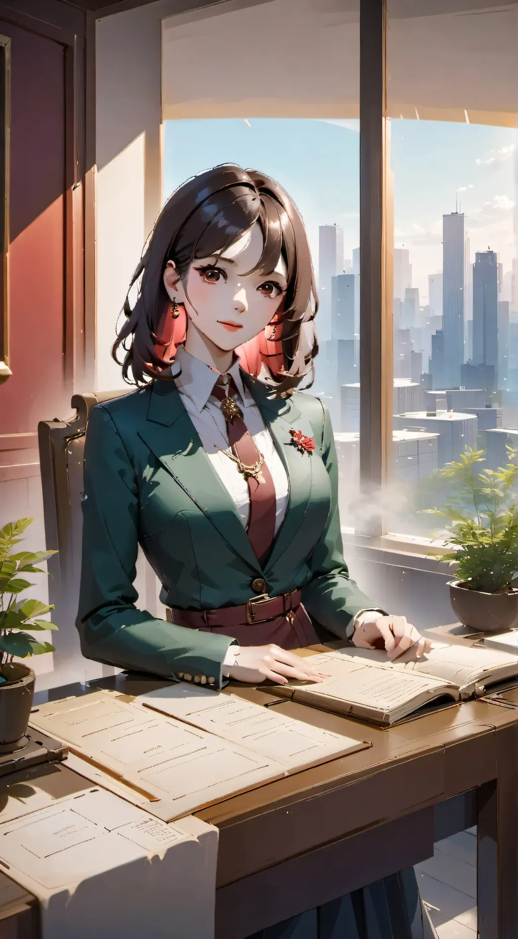 ai character: Scarlet background