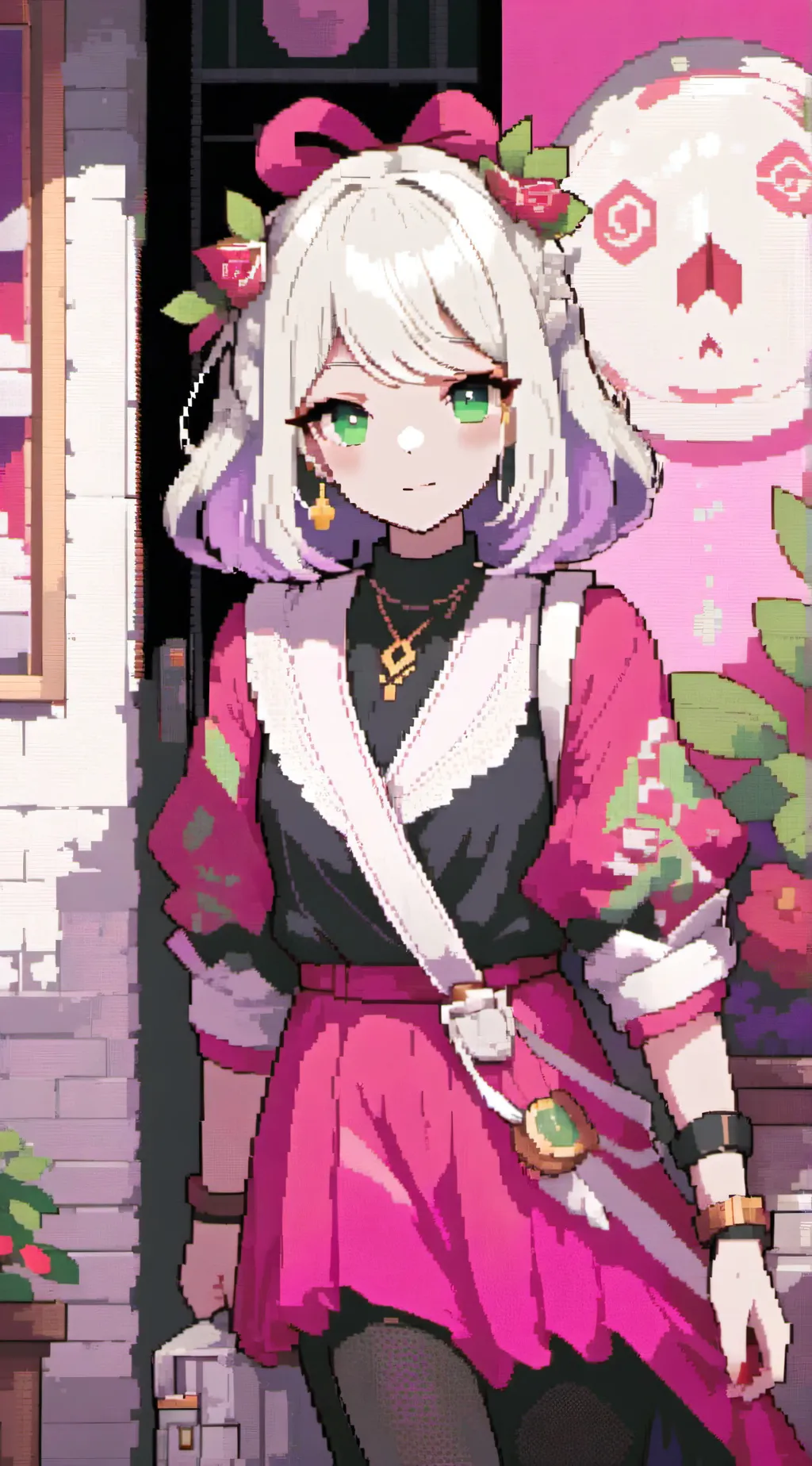 ai character: FPE horror school background