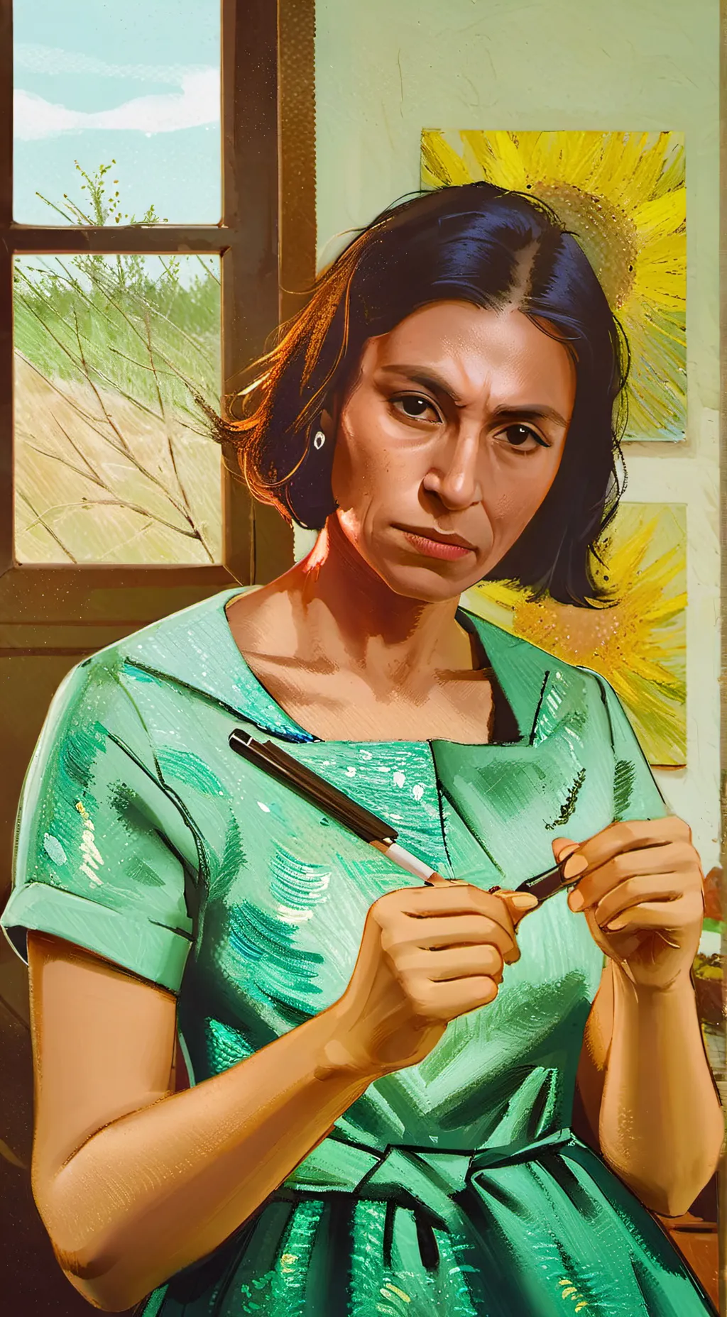 ai character: Ur mom background