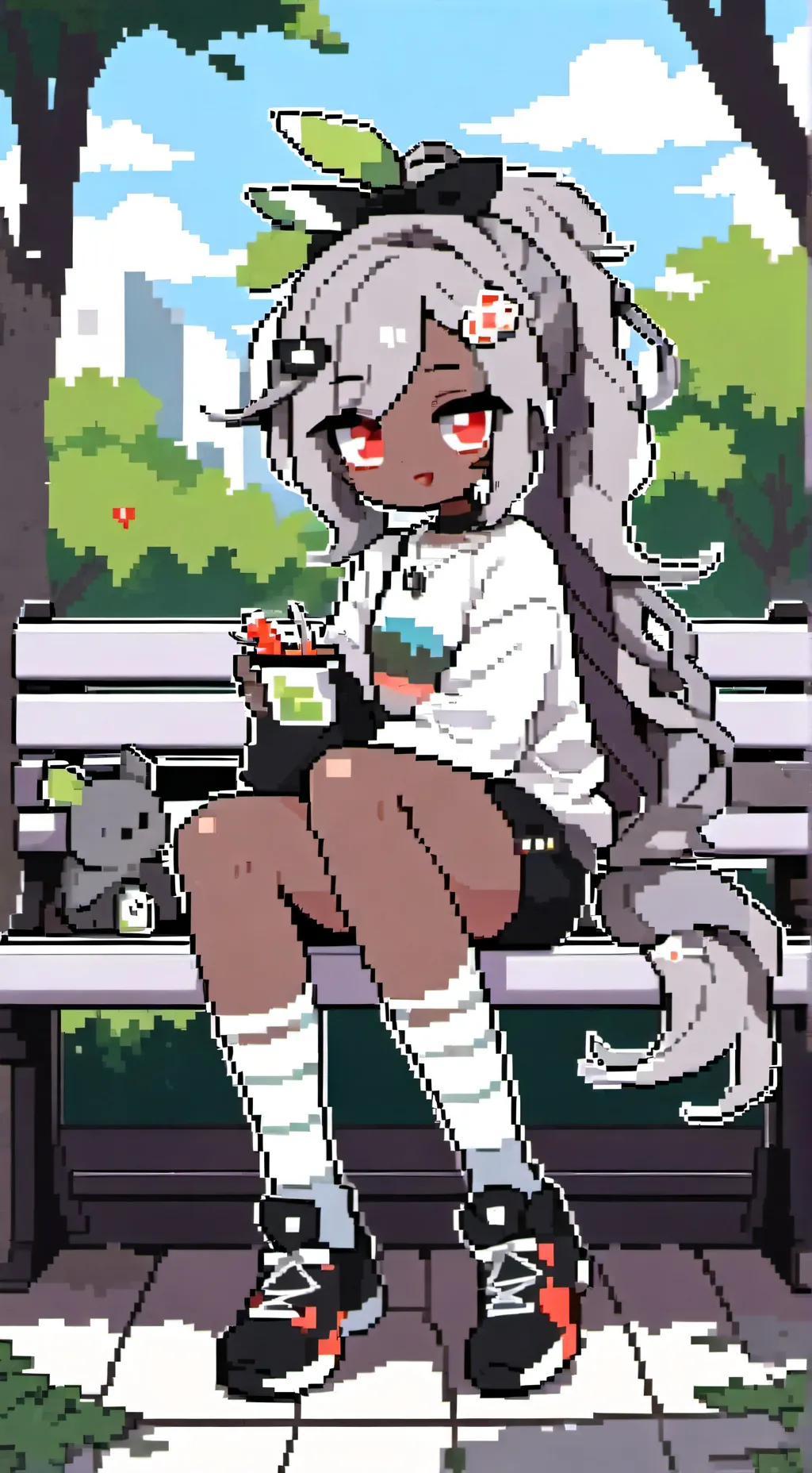 ai character: Moonlight school background