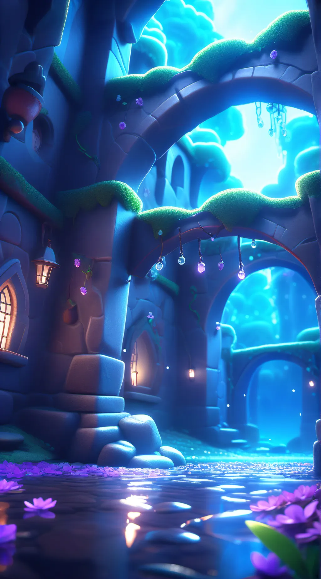 ai character: Resting place  background