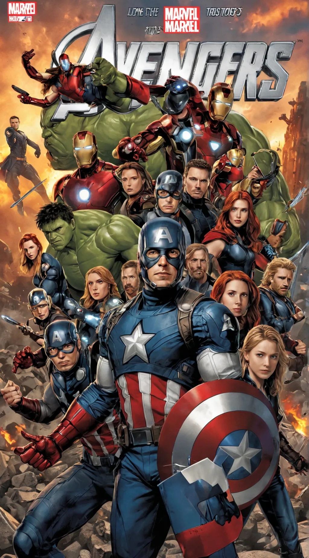 ai character: Avengers  background