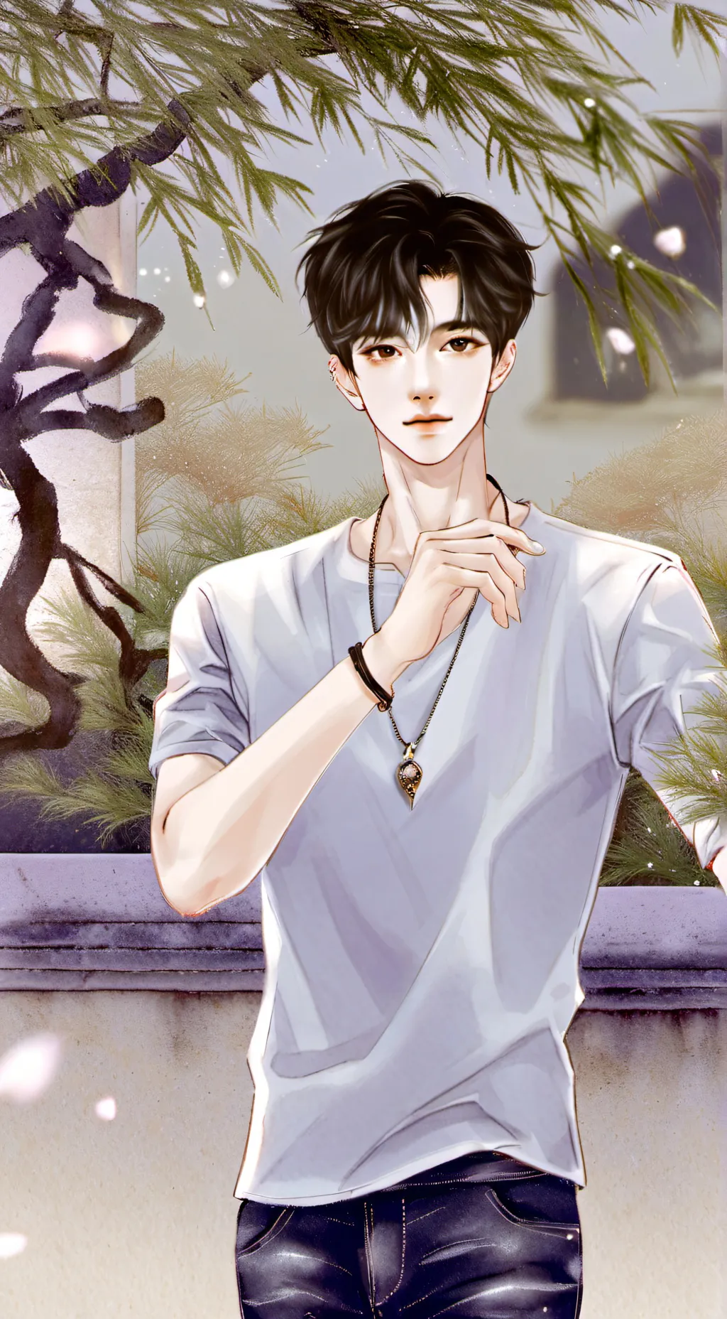 ai character: Ashton  background