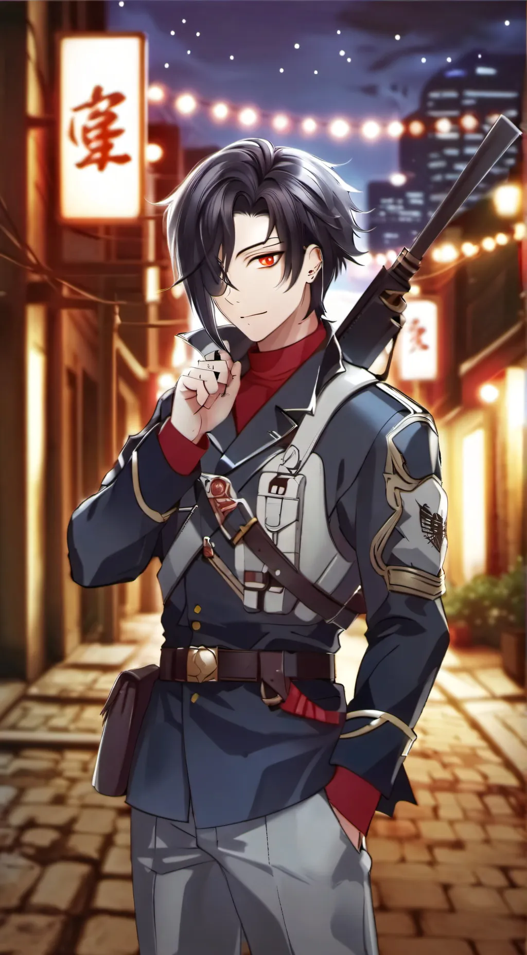 ai character: Bloodshot  background