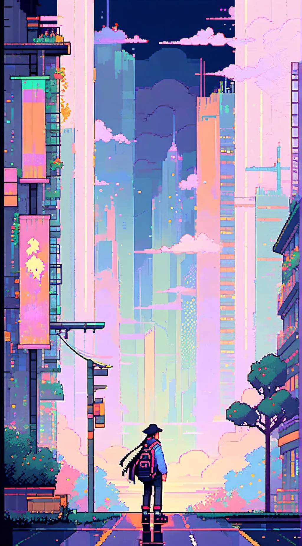 ai character: City background