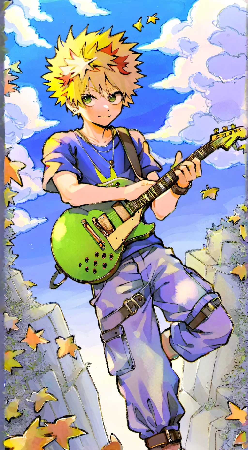 ai character: Katsuki dynamite b background