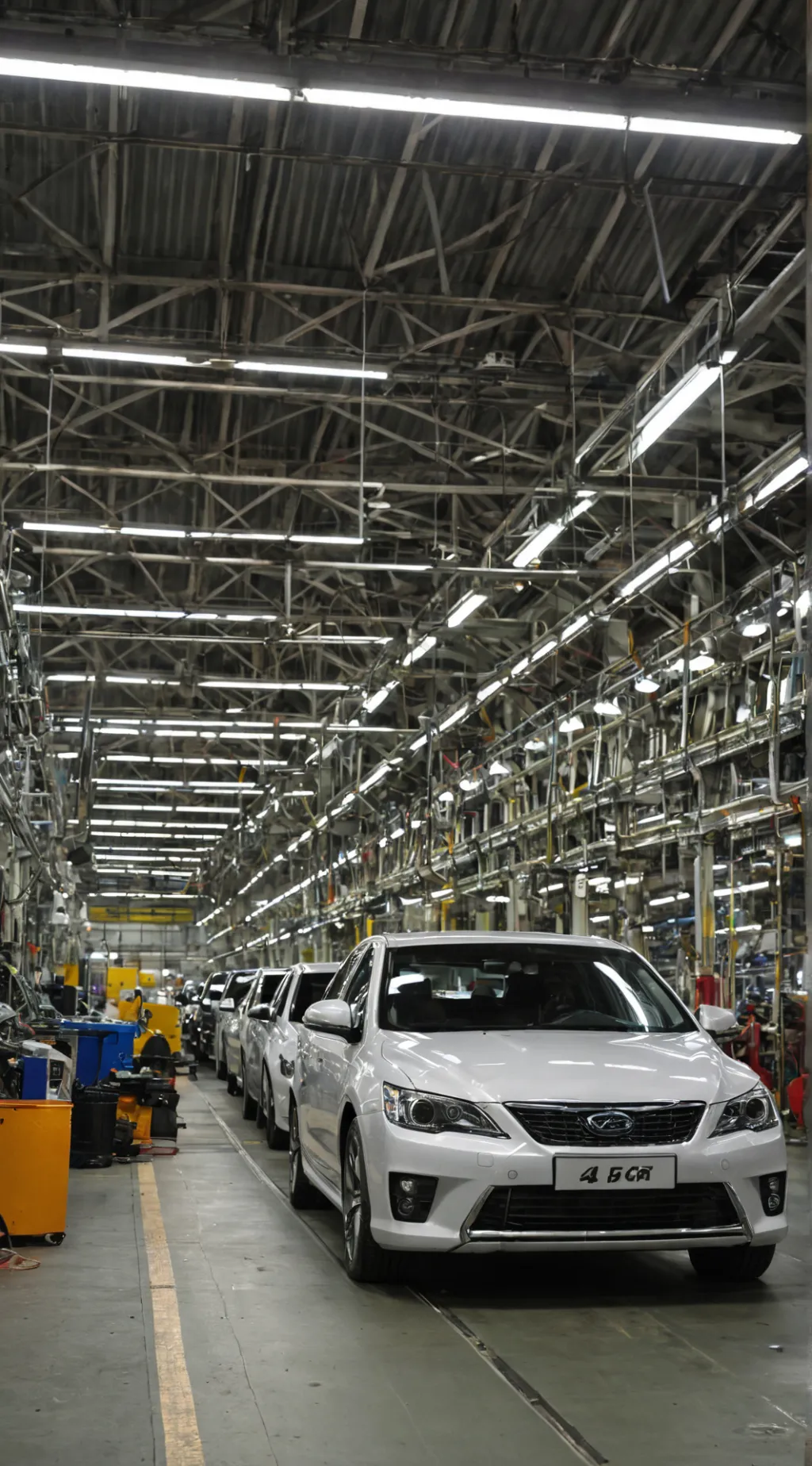 ai character: Car factory background