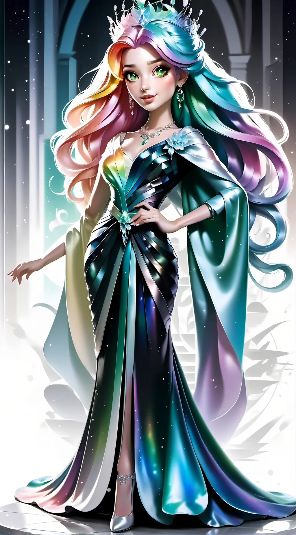 ai character: queen Carolina  background