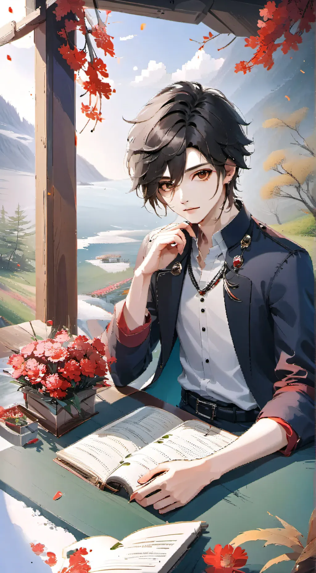 ai character: Hiroshi Dennis  background