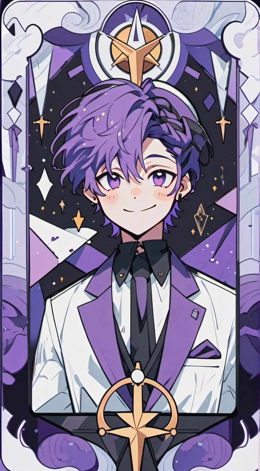 ai character: Purple yandere background