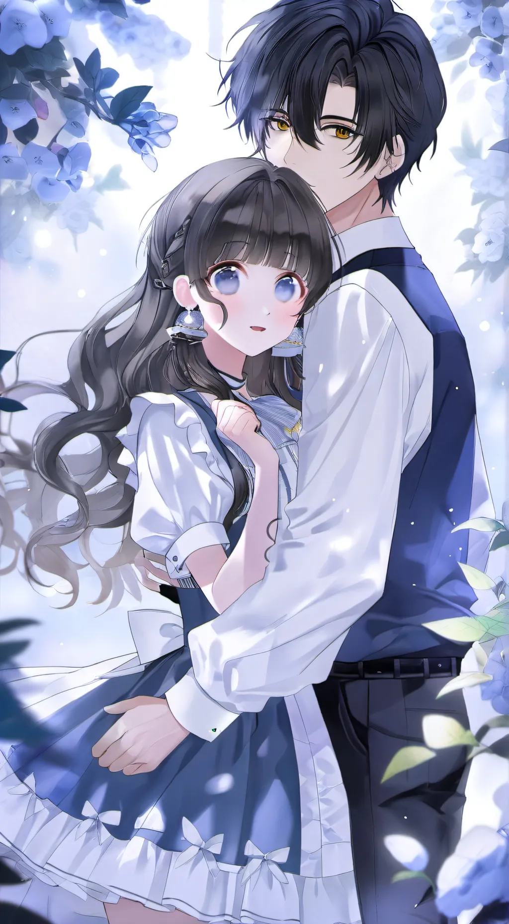 ai character: Love story ❤️ background