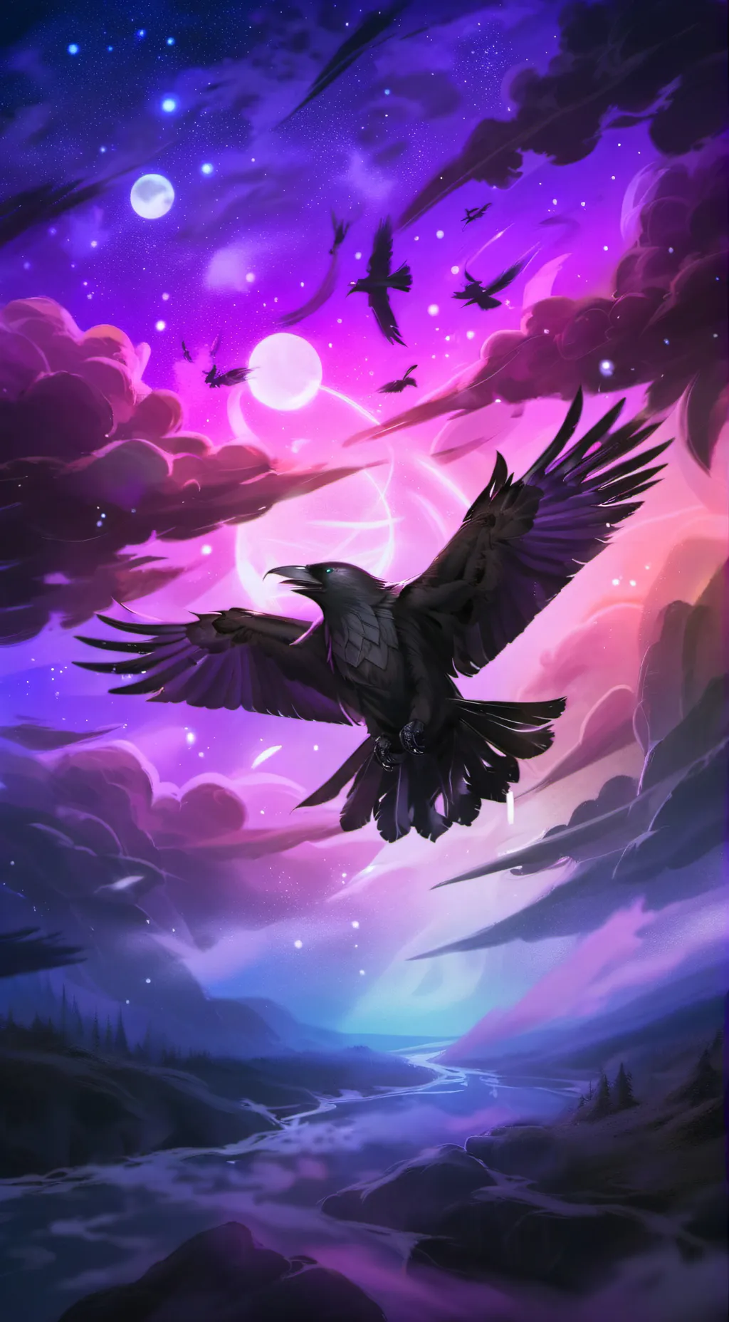 ai character: A Crows Dream background