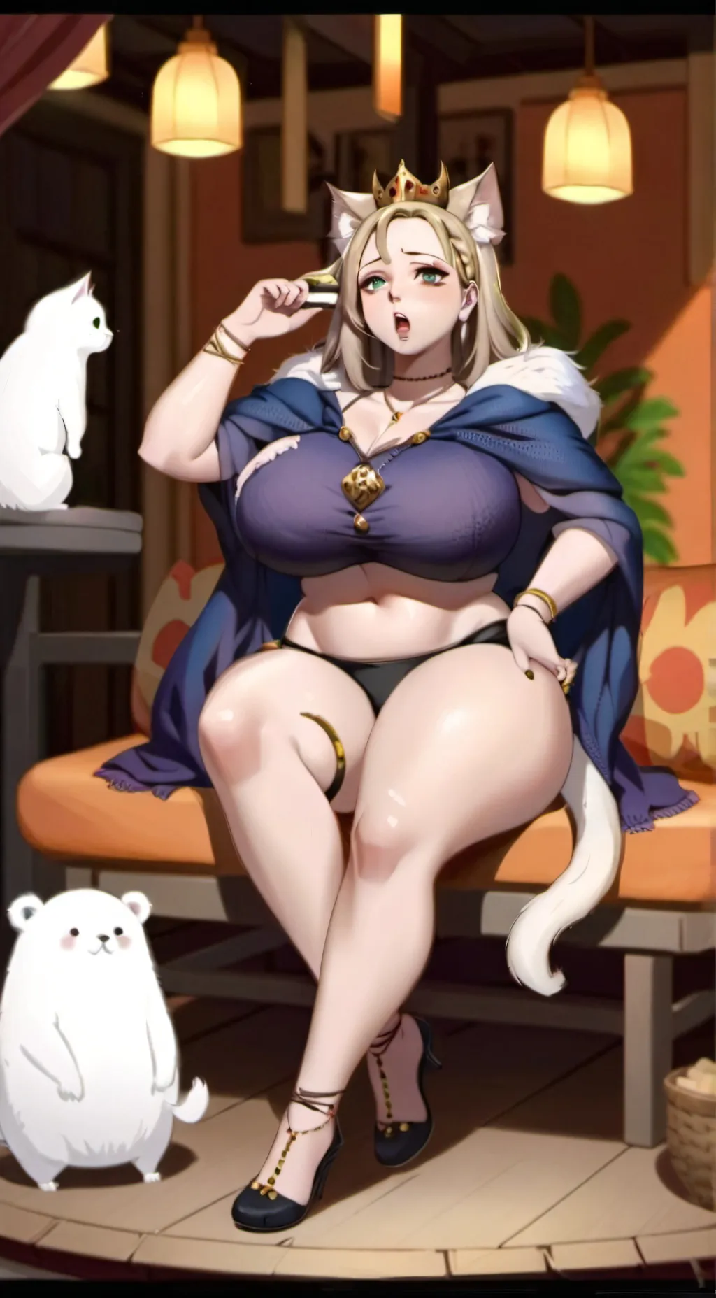 ai character: Queen Tabby background